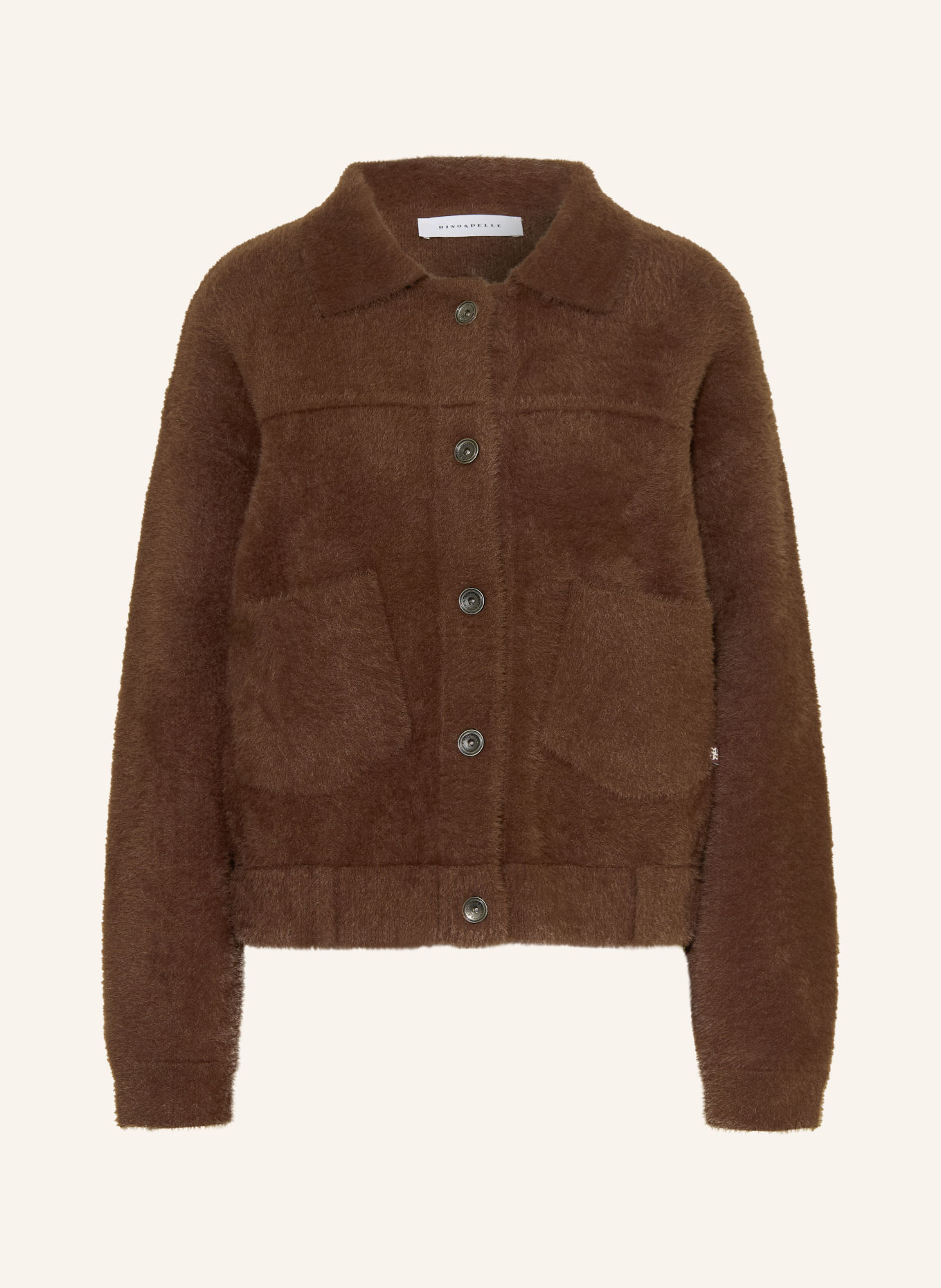 RINO & PELLE BUBBLY Cardigan: DARK BROWN