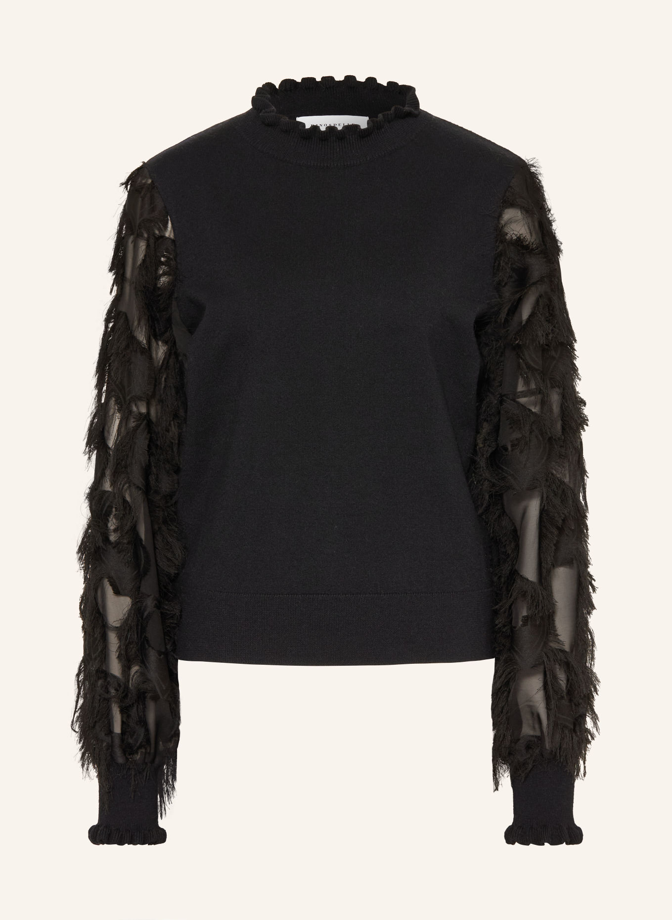 RINO & PELLE JANIQUE Sweater in a mix of materials: BLACK