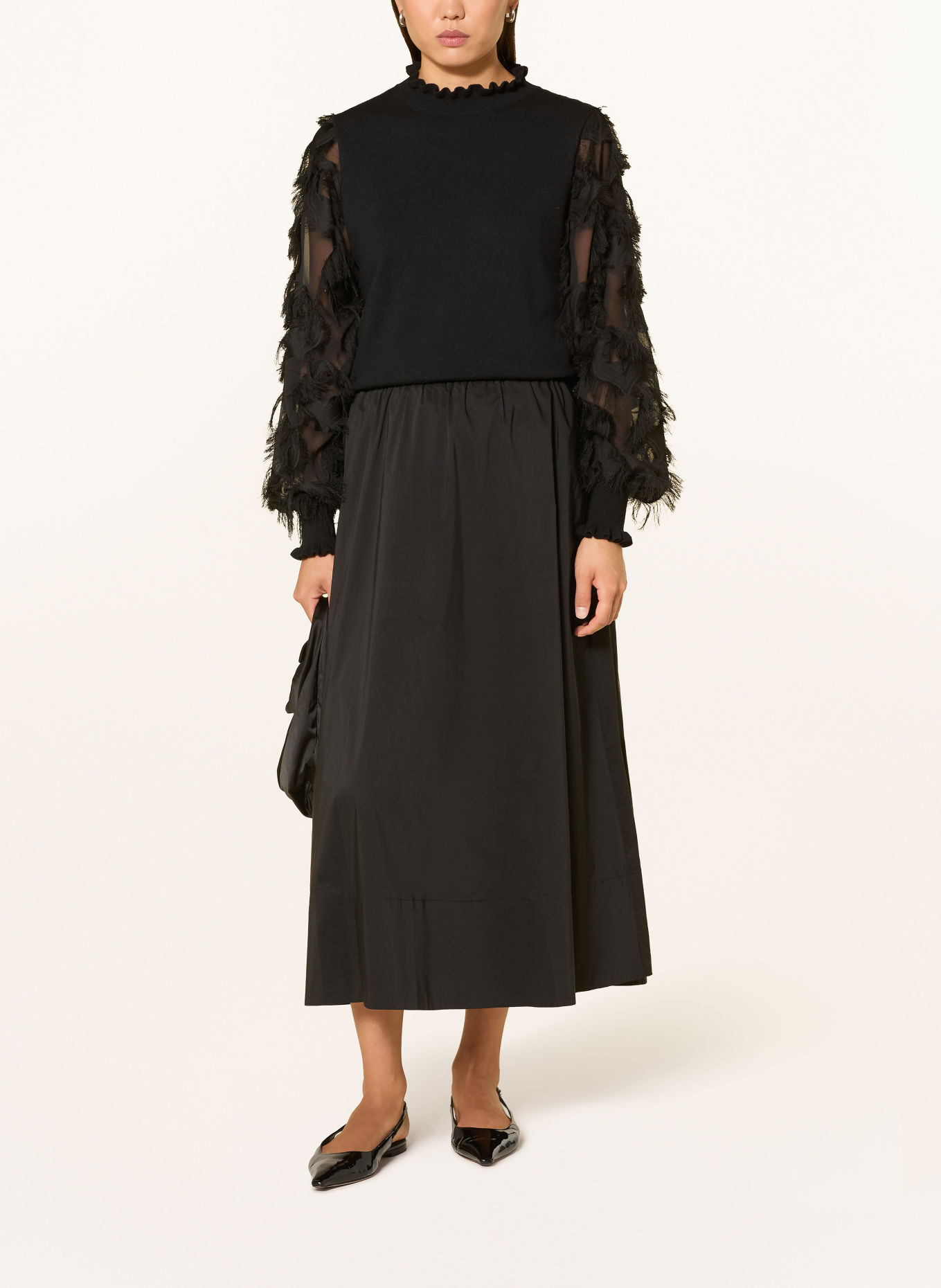 RINO & PELLE JANIQUE Sweater in a mix of materials: BLACK