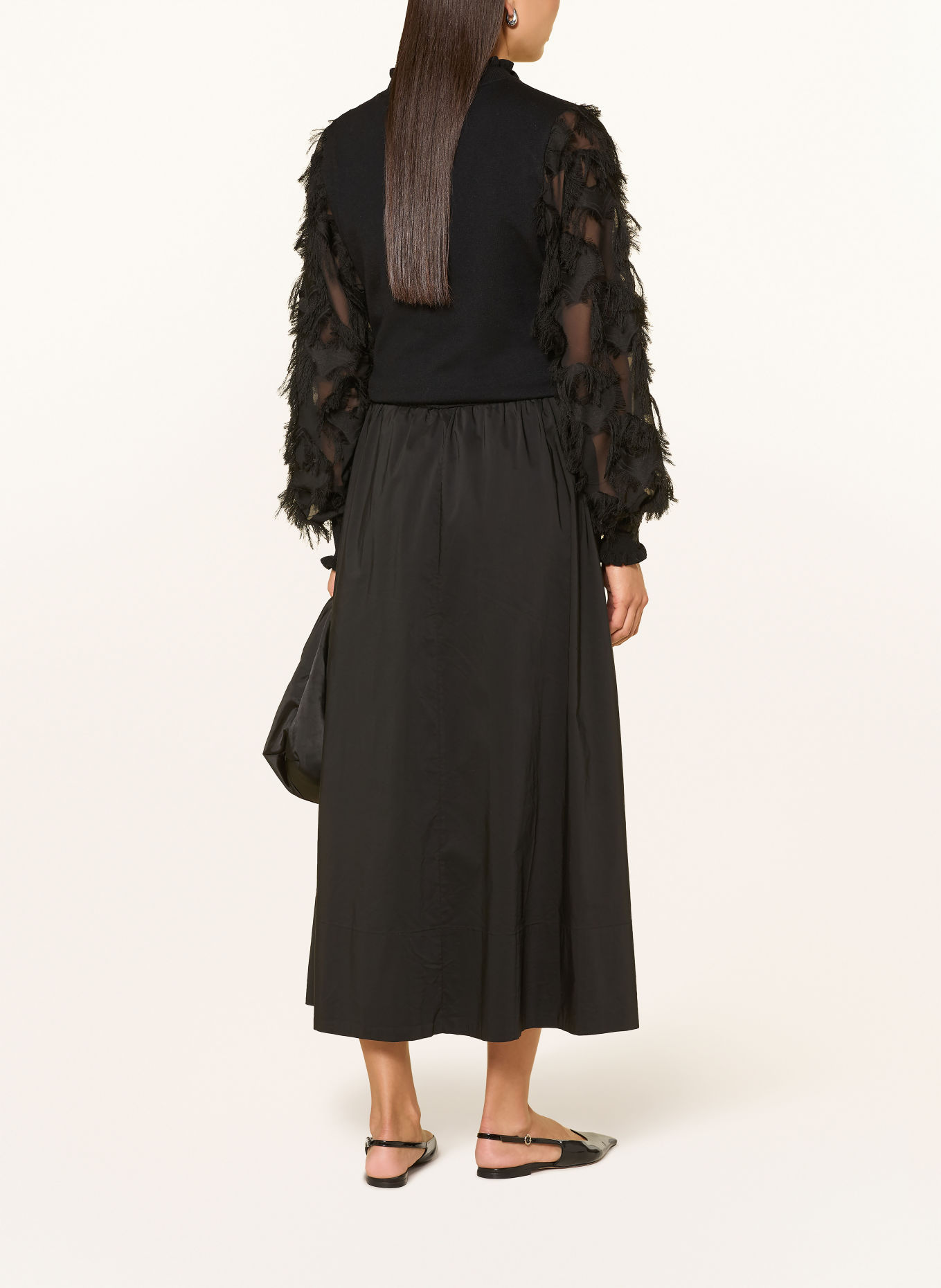 RINO & PELLE JANIQUE Sweater in a mix of materials: BLACK