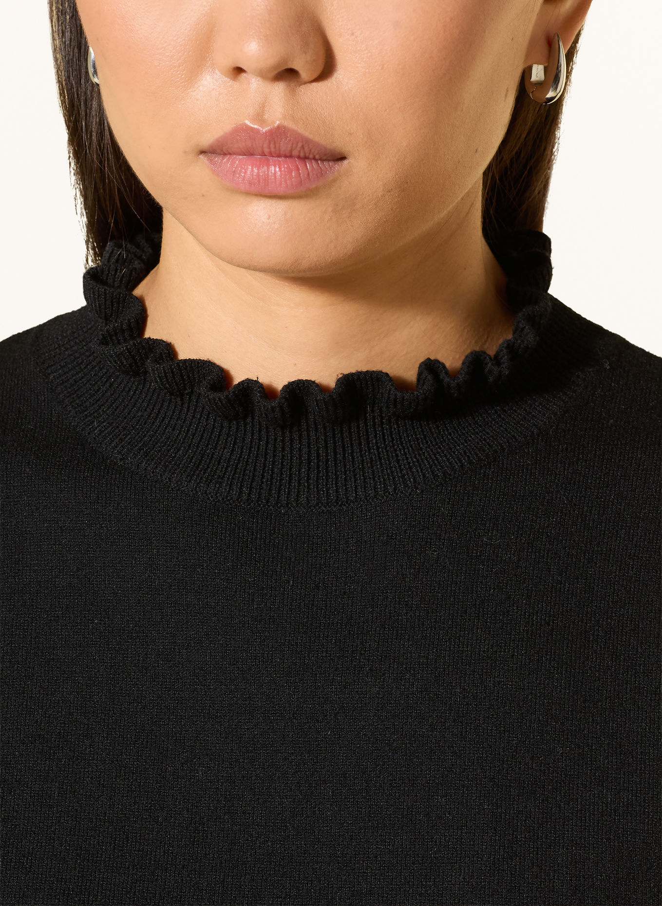 RINO & PELLE JANIQUE Sweater in a mix of materials: BLACK