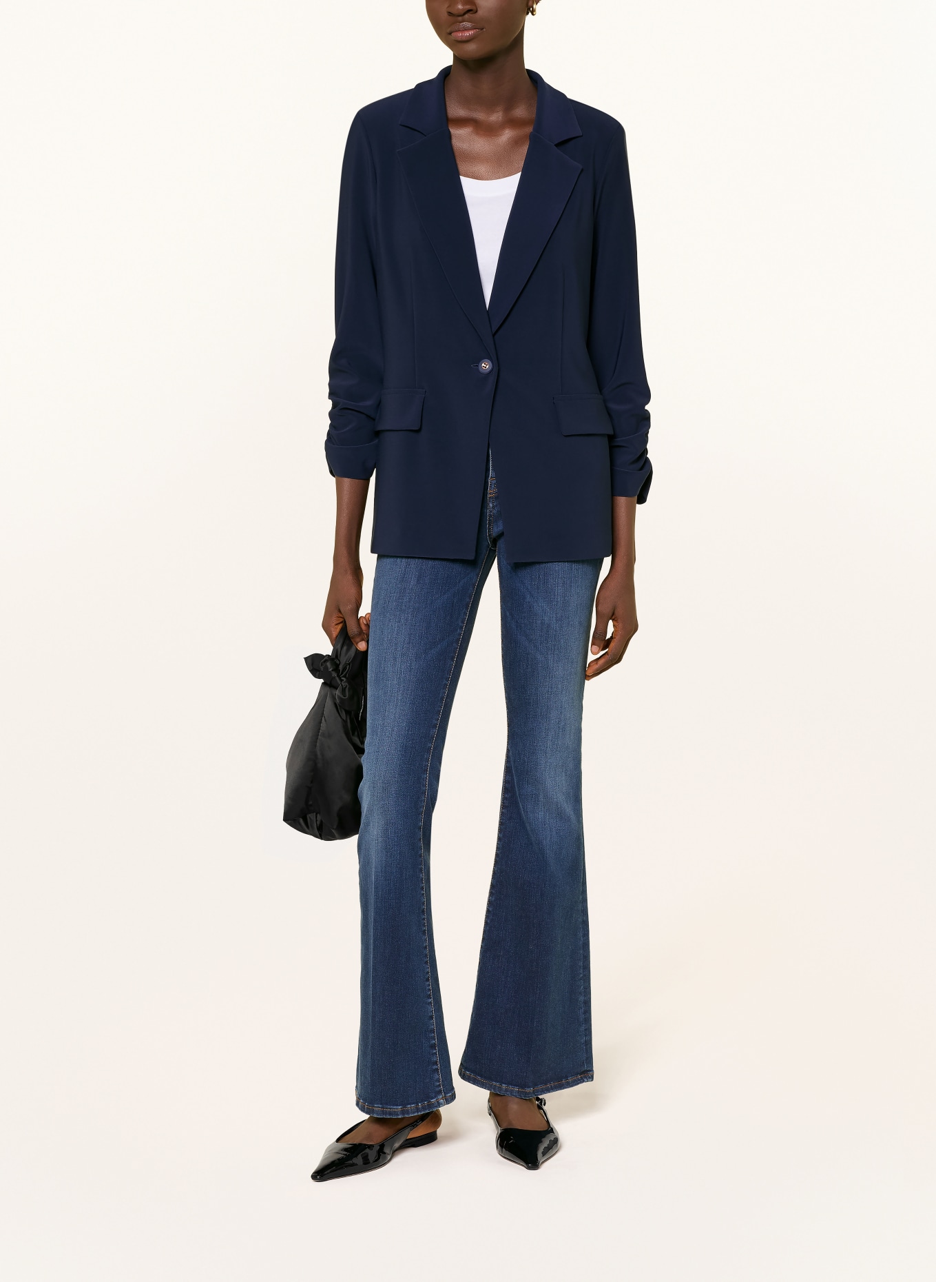Joseph Ribkoff Jerseyblazer met 3/4-mouwen: DONKERBLAUW