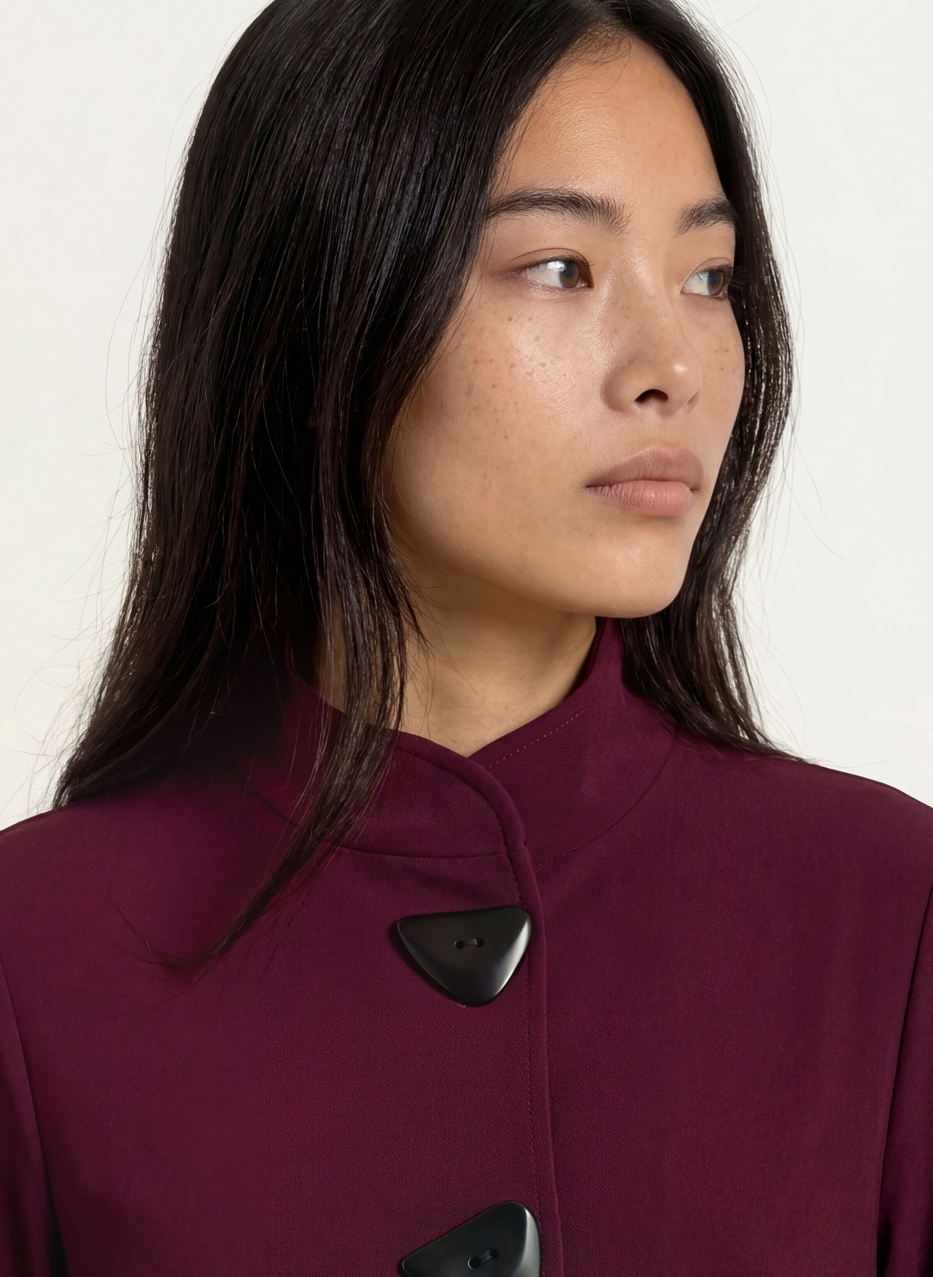 Joseph Ribkoff Jersey jacket with 3/4 sleeves: DARK RED