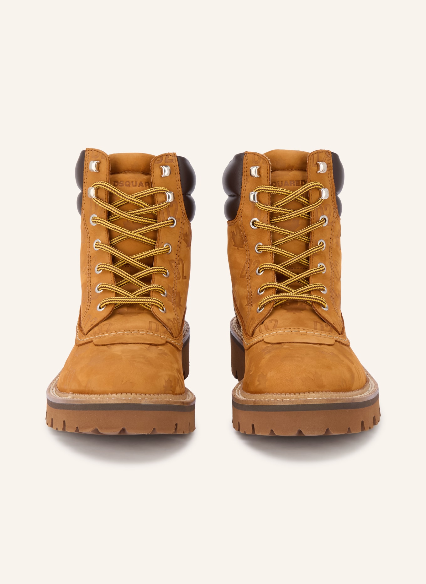 DSQUARED2 Boots à lacets: COGNAC / MARRON FONCÉ