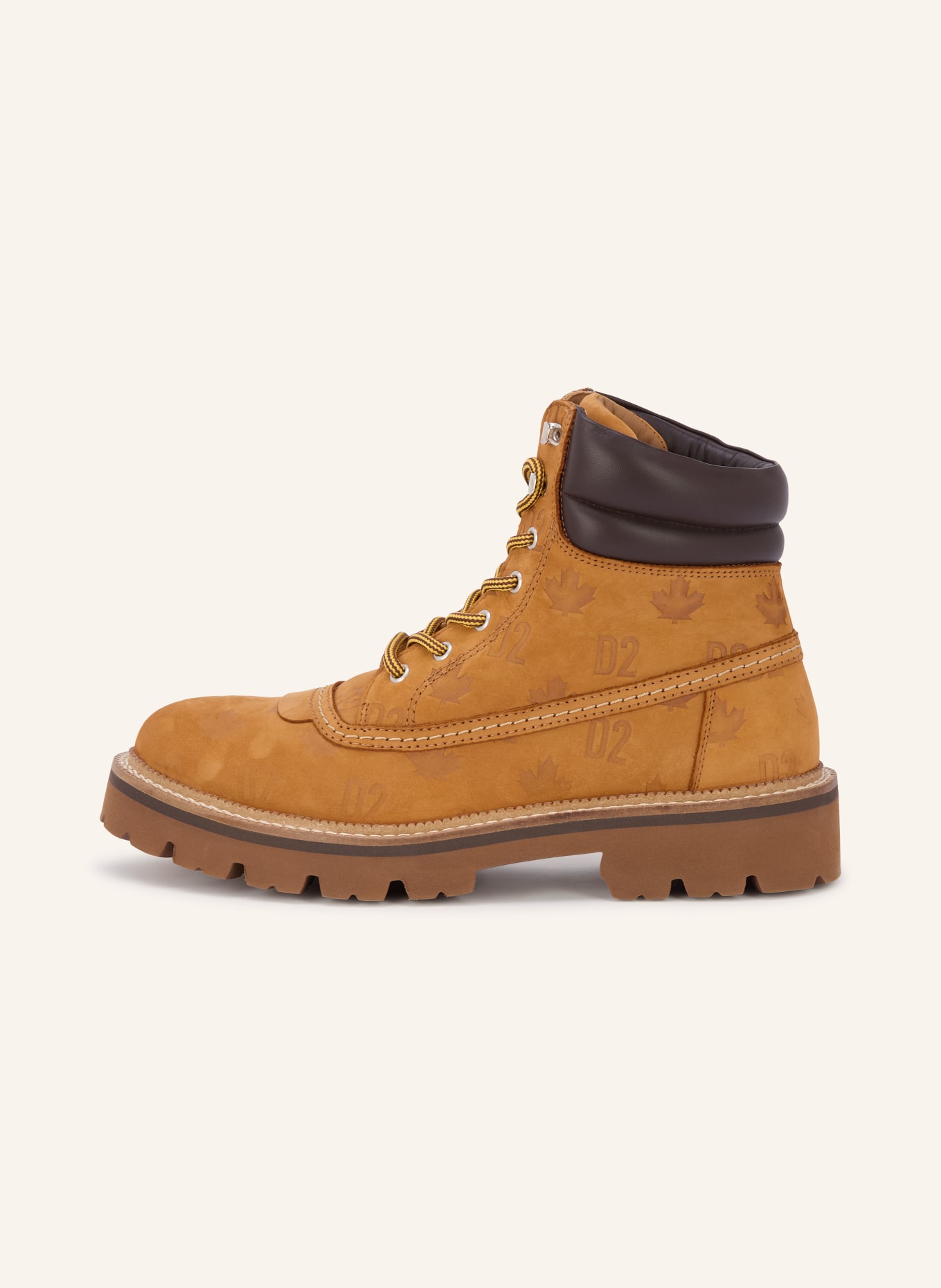 DSQUARED2 Boots à lacets: COGNAC / MARRON FONCÉ