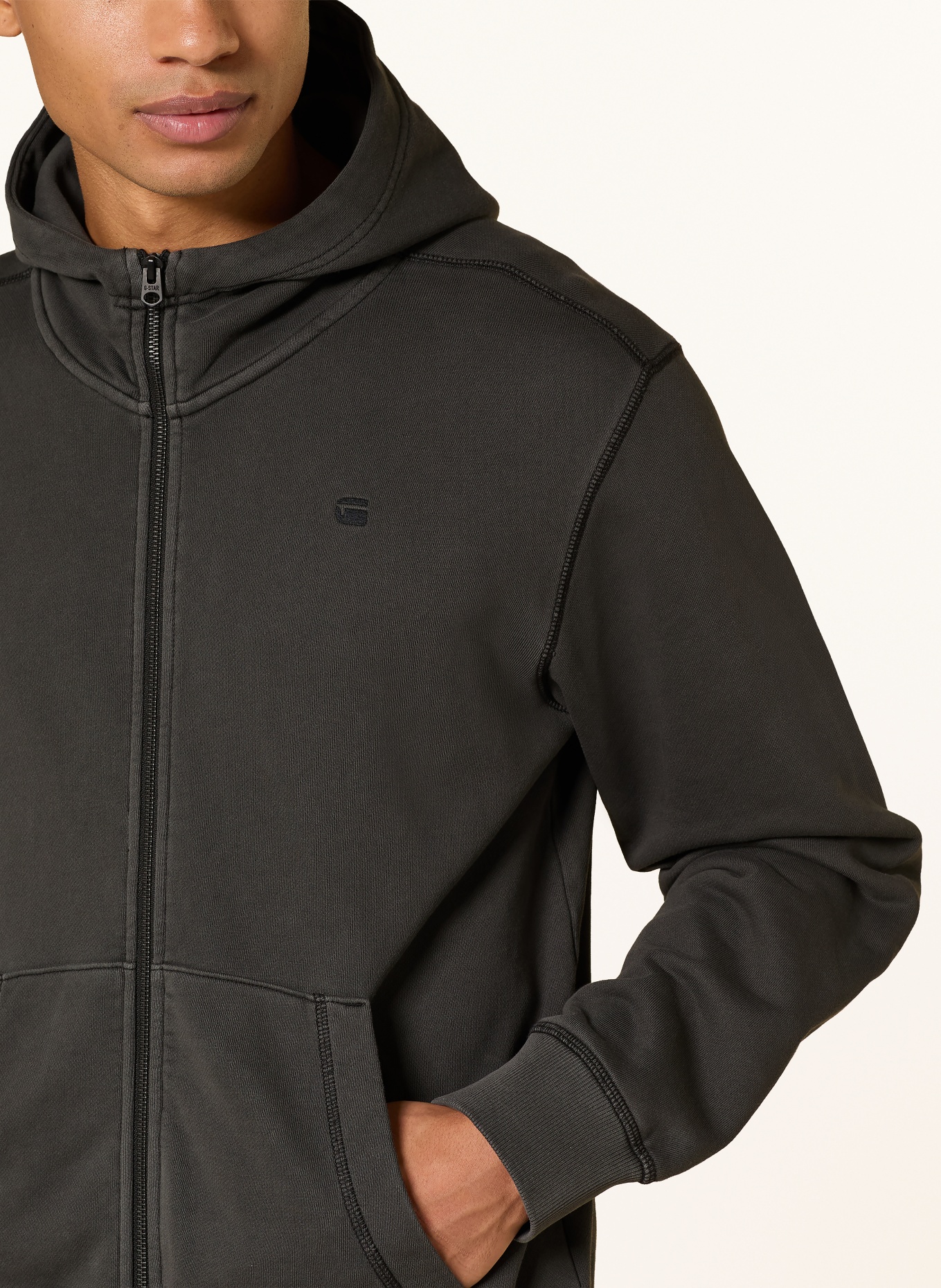 G-Star Sweat zippé: GRIS FONCÉ