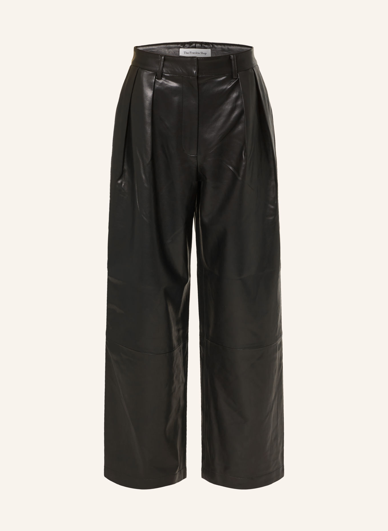 The Frankie Shop Pantalon palazzo RIPLEY aspect cuir: NOIR