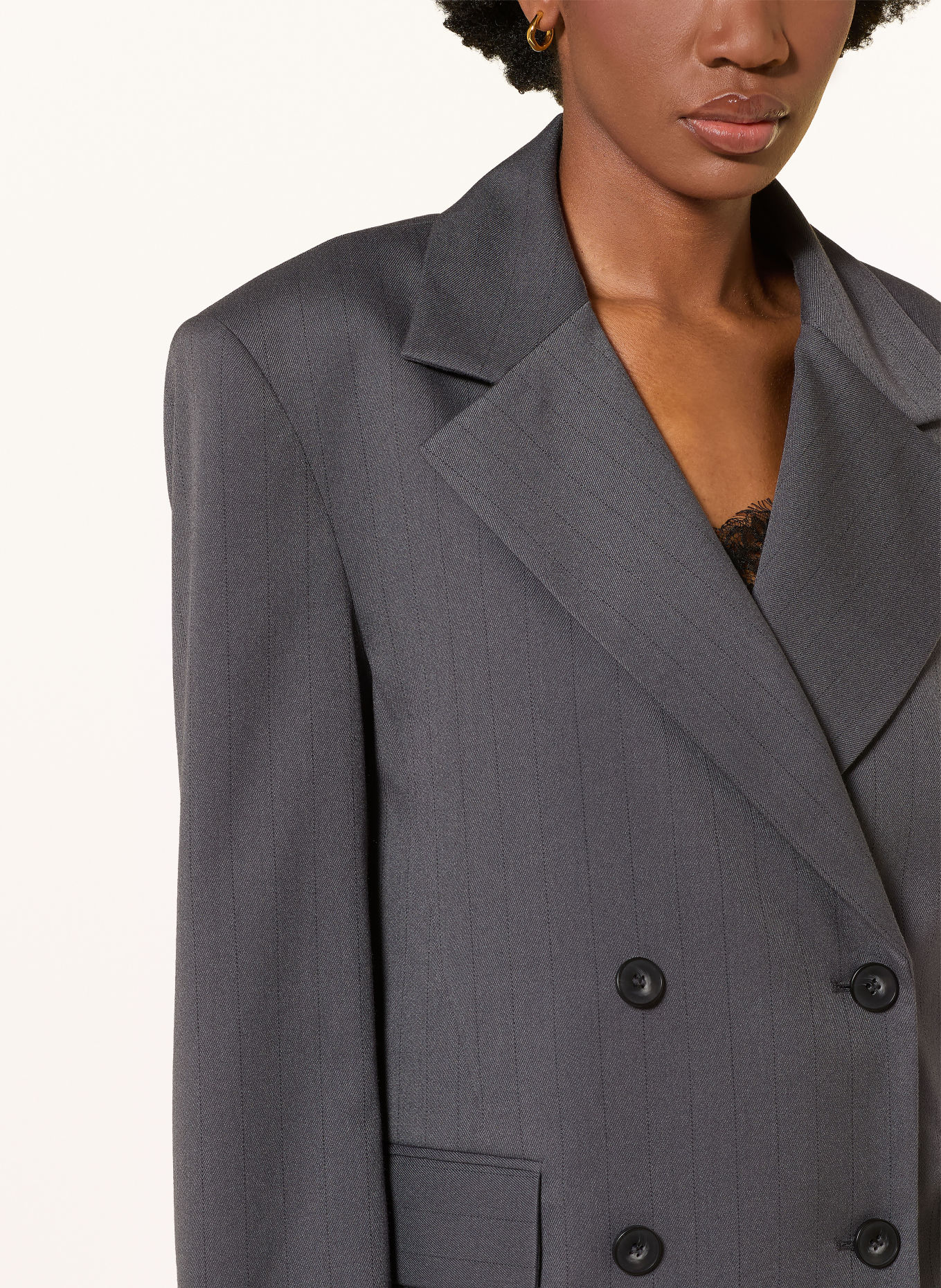 MRS & HUGS Blazer: GRAY / BLACK