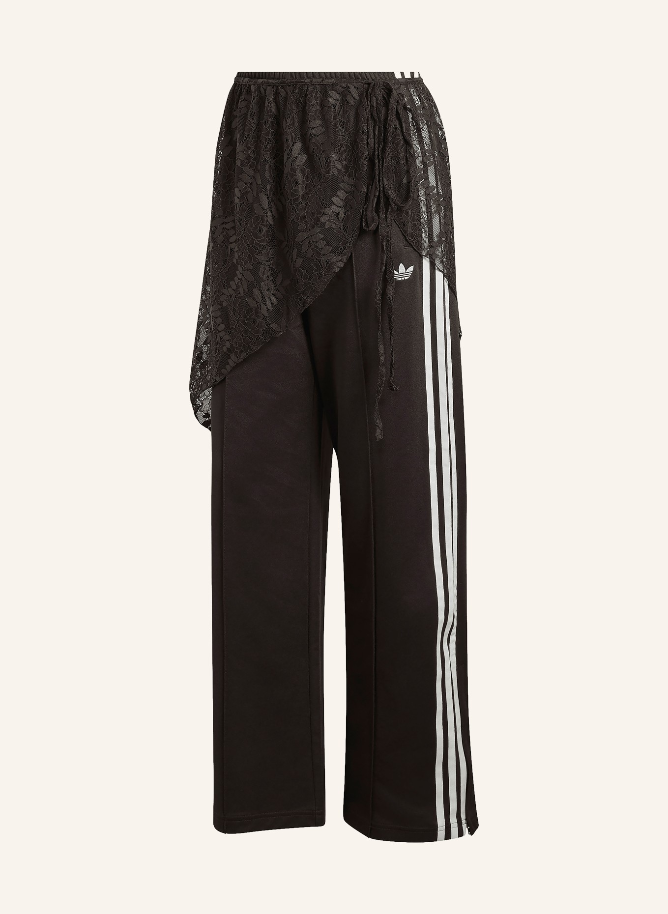 adidas Originals Tack Pants 2IN1 FIREBIRD mit Spitze: DUNKELBRAUN / WEISS