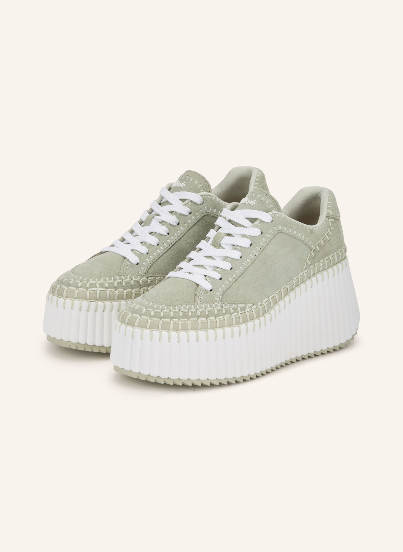 Chloé Plateau-Sneaker NAMA: 38A Light Eucalyptus