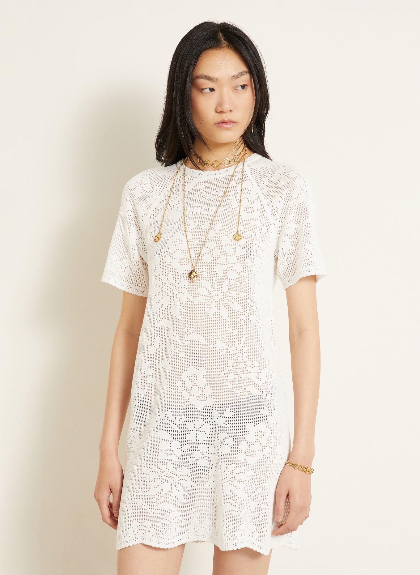 Chloé Strickkleid: WEISS