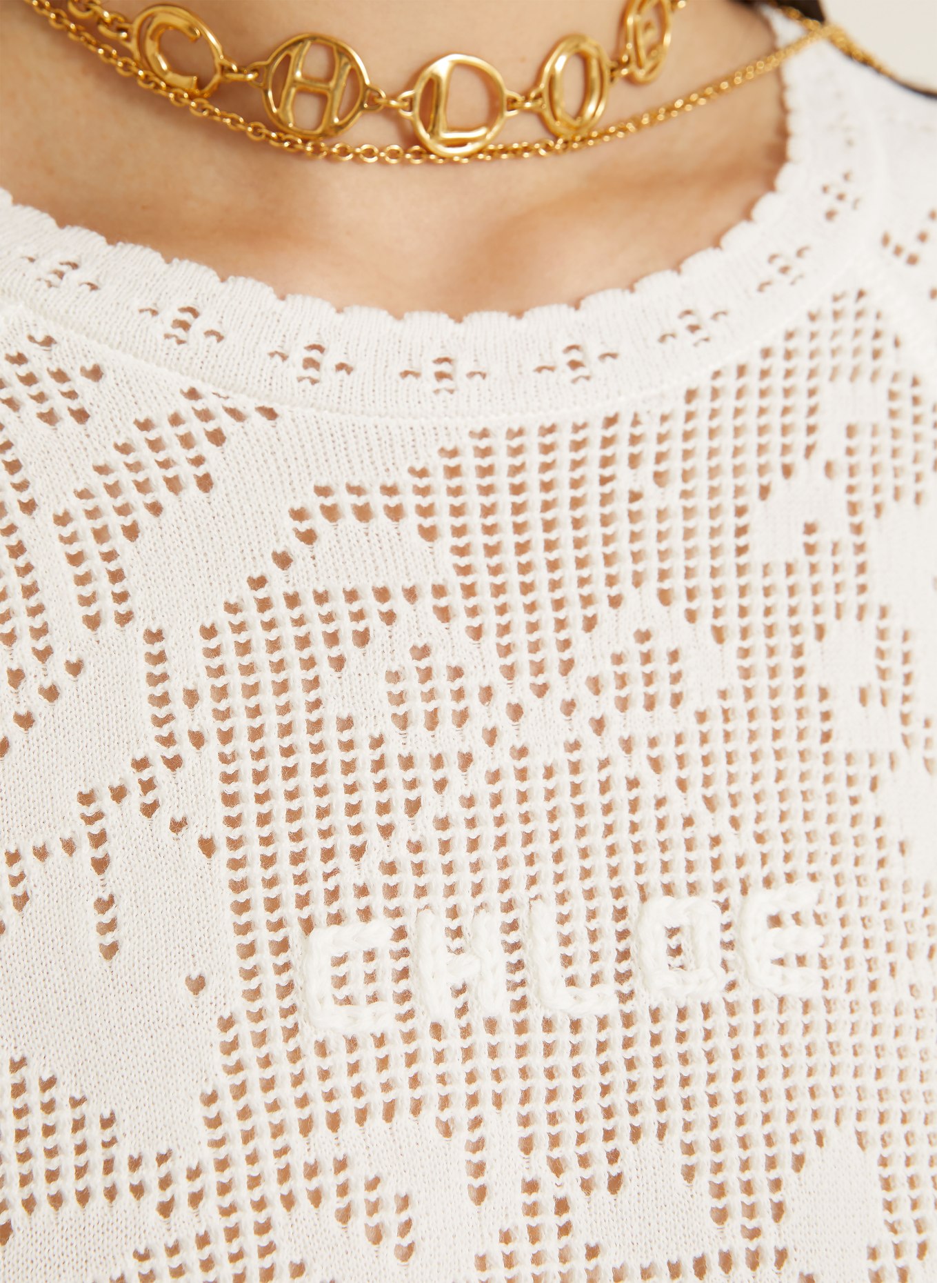 Chloé Strickkleid: WEISS