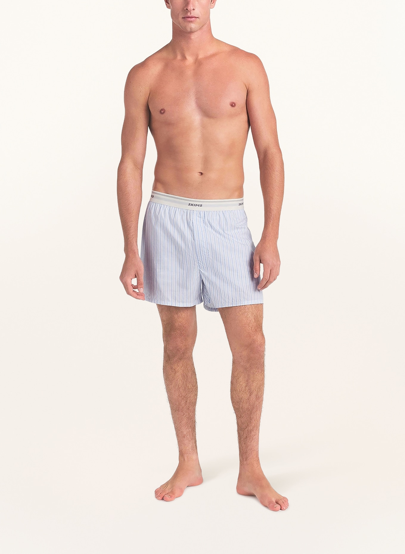 SKIMS Woven boxer shorts COTTON POPLIN:  DOUBLE STRIPE