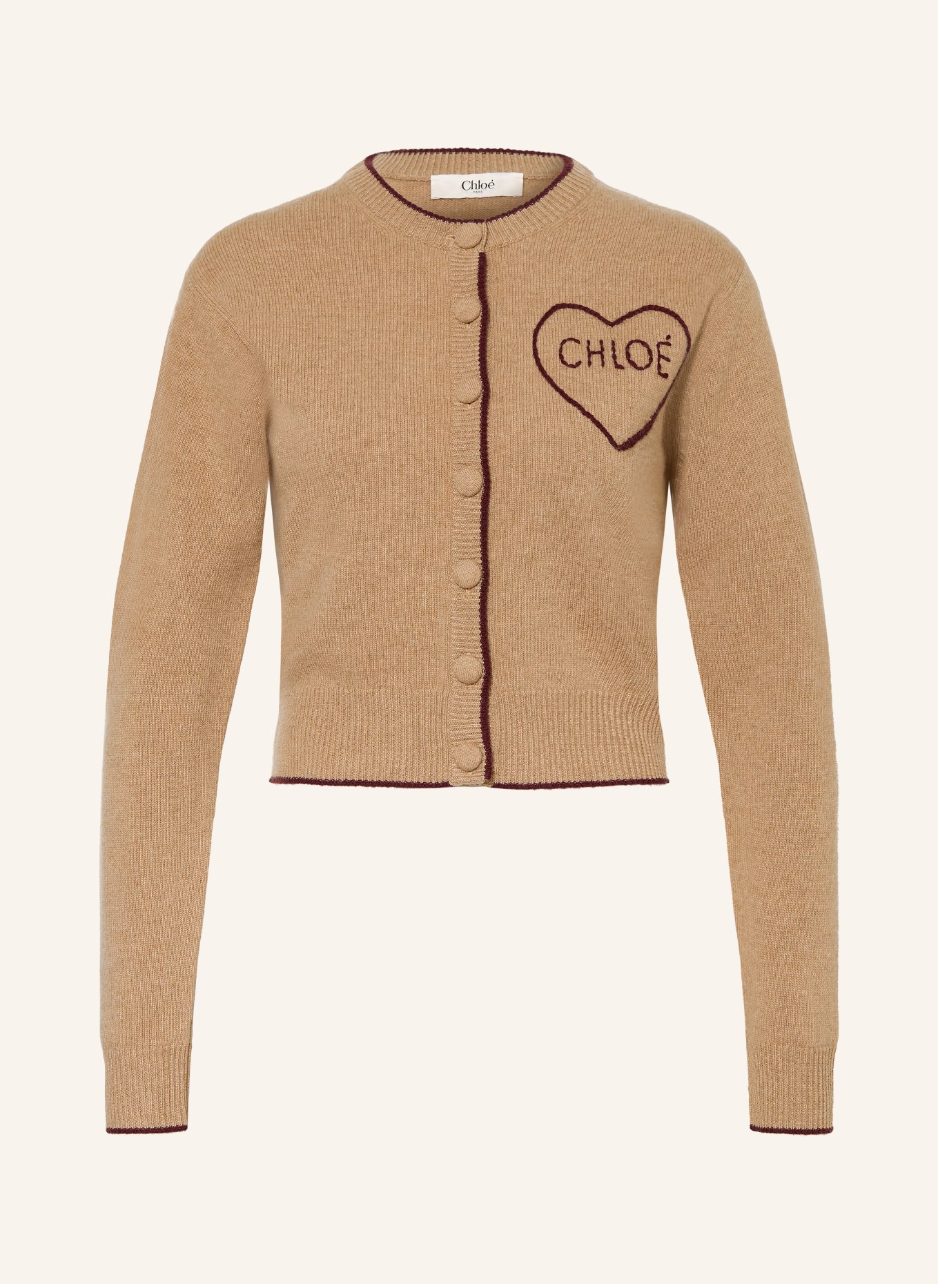 Chloé Cashmere Cardigan: BEIGE