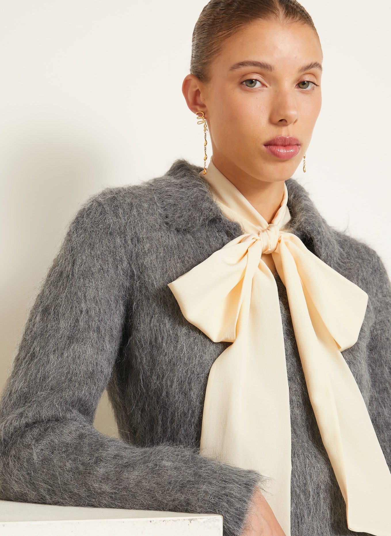 Chloé Alpaca Sweater: DARK GRAY