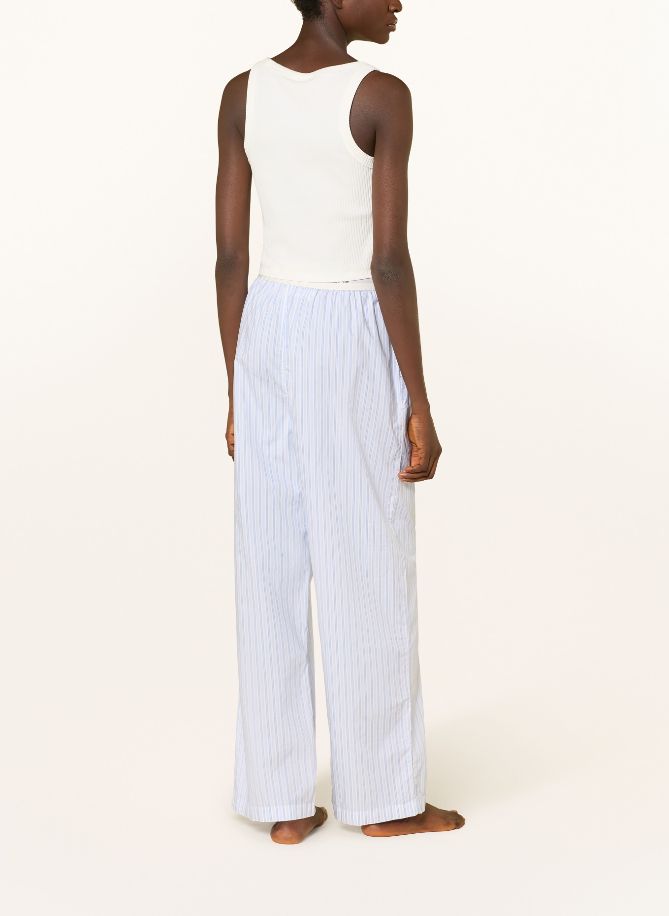SKIMS Spací kalhoty COTTON POPLIN: DOUBLE STRIPE