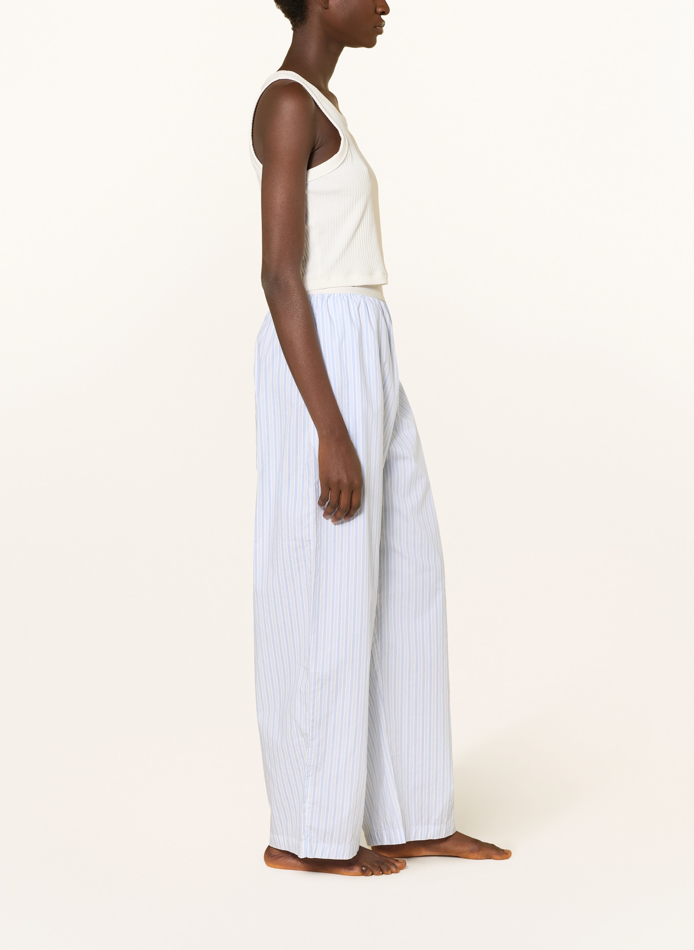 SKIMS Spací kalhoty COTTON POPLIN: DOUBLE STRIPE