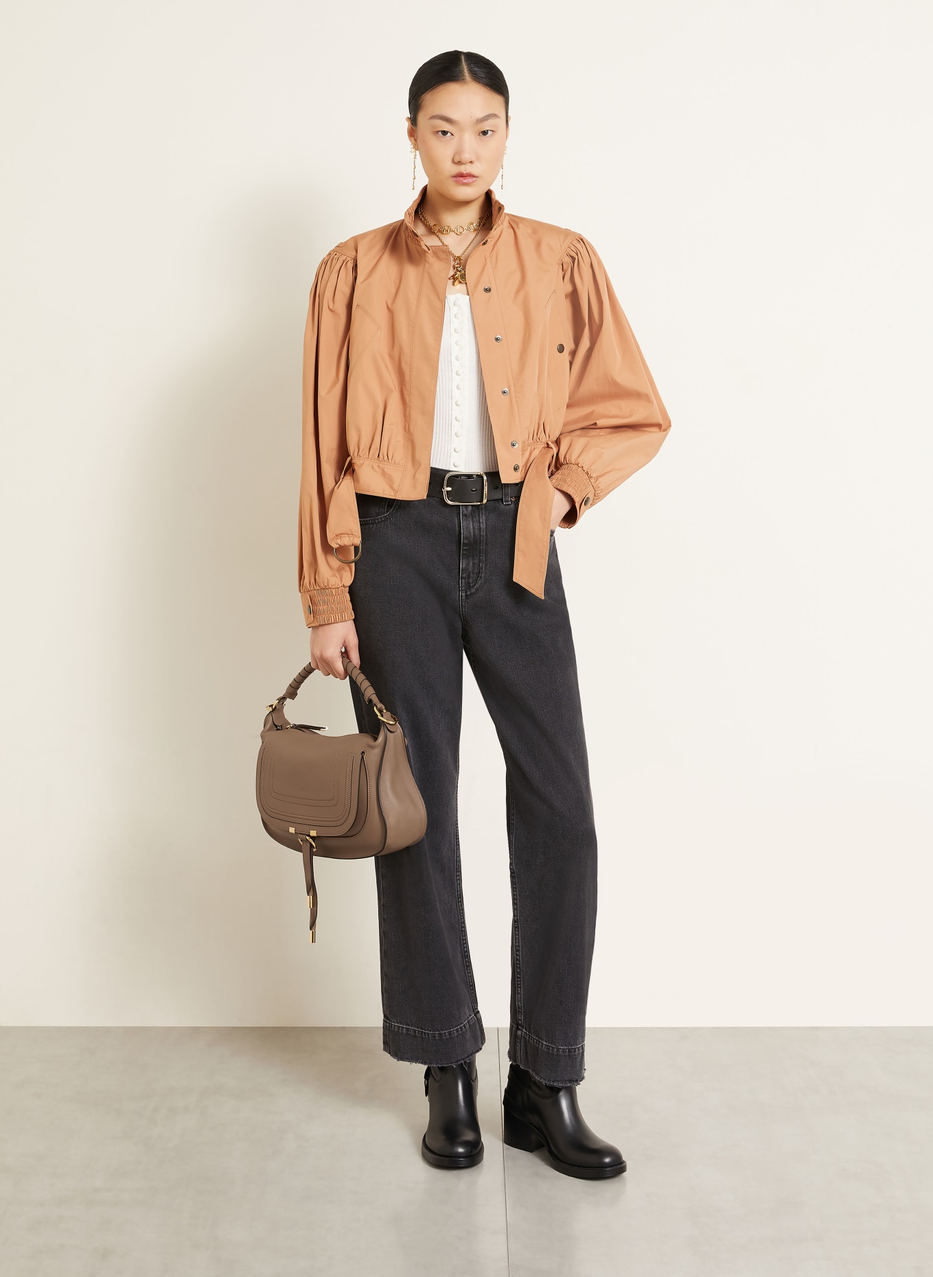 Chloé MARCIE Handbag: 28H Deep Taupe