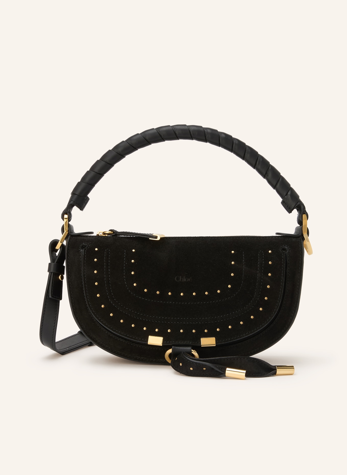 Chloé Handtasche MARCIE mit Nieten: 001 BLACK