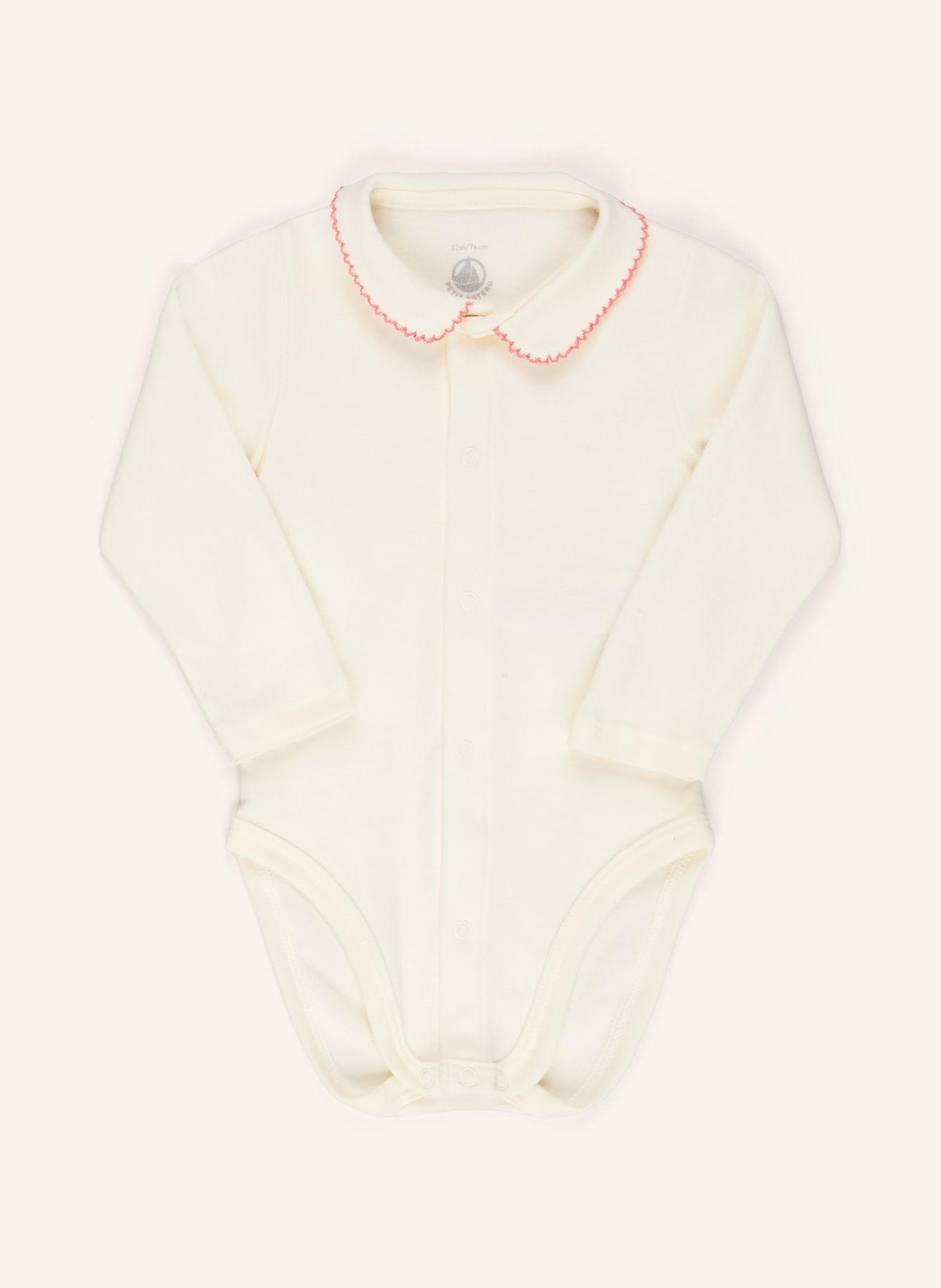 PETIT BATEAU Set: Jacke, Body und Leggings: ECRU / ALTROSA