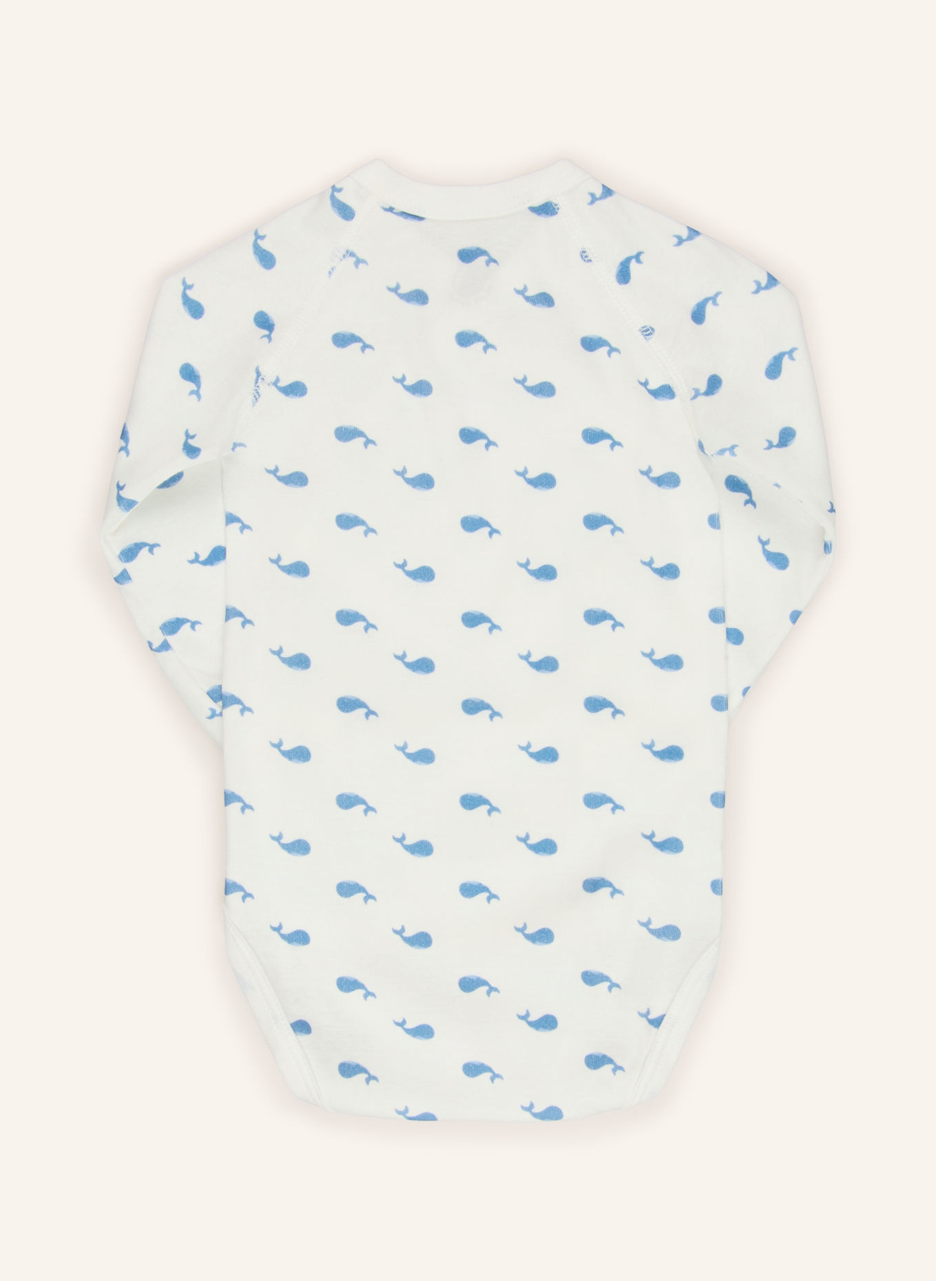PETIT BATEAU Set van 2 wikkelbodys: BLAUW / LICHTBLAUW / WIT