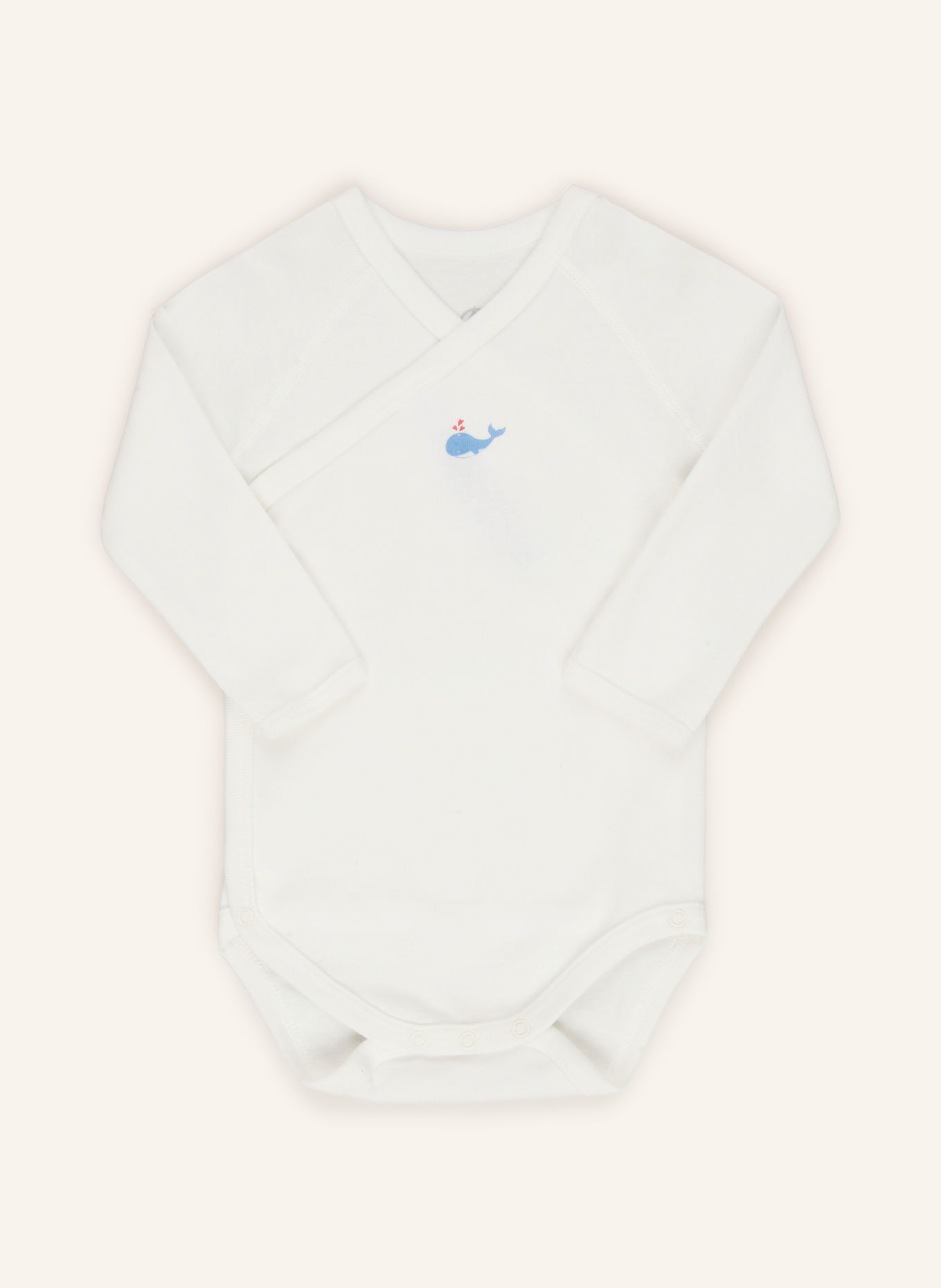 PETIT BATEAU Set van 2 wikkelbodys: BLAUW / LICHTBLAUW / WIT