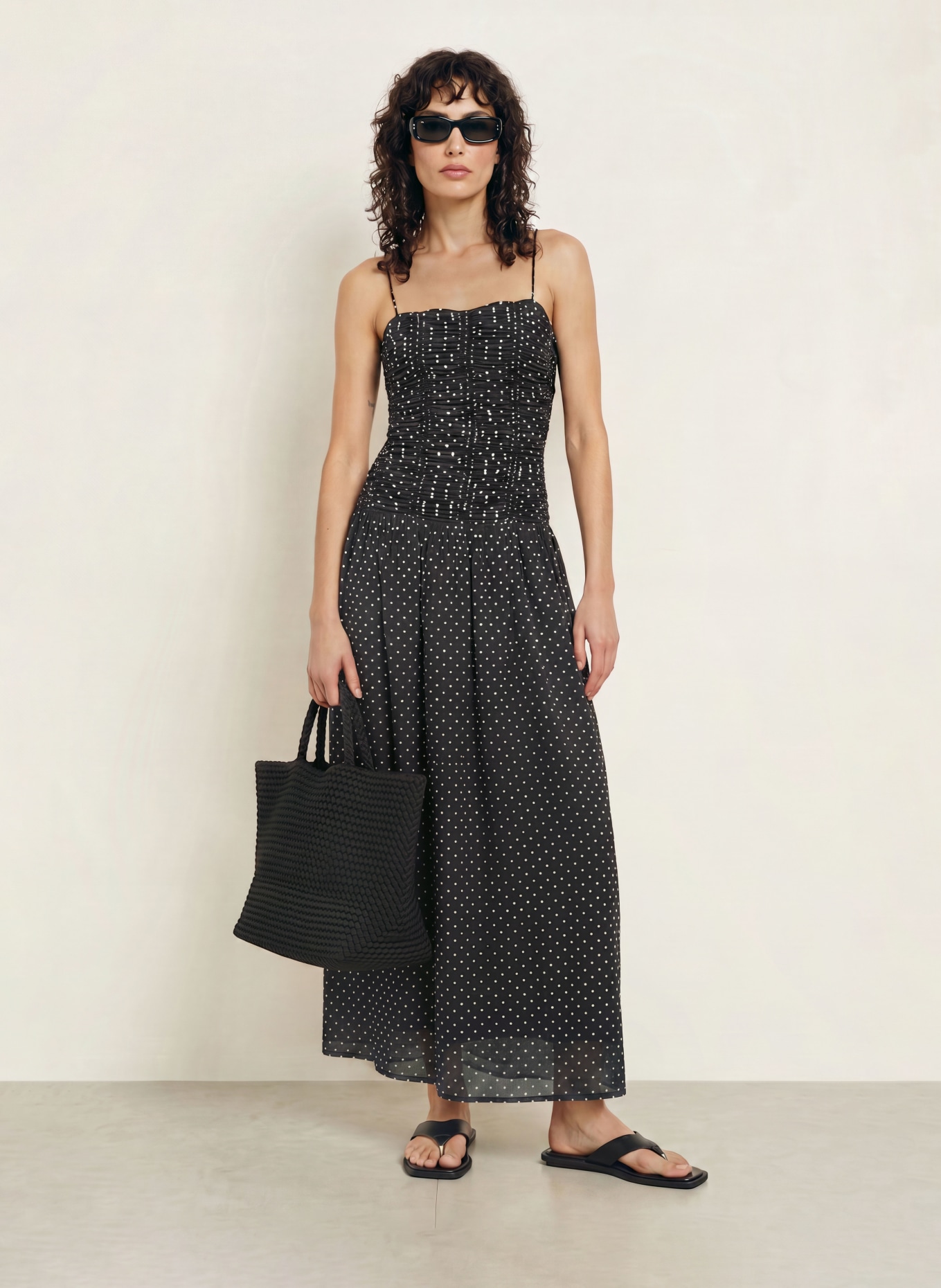 FAITHFULL THE BRAND Jurk MIRA: ZWART / WIT
