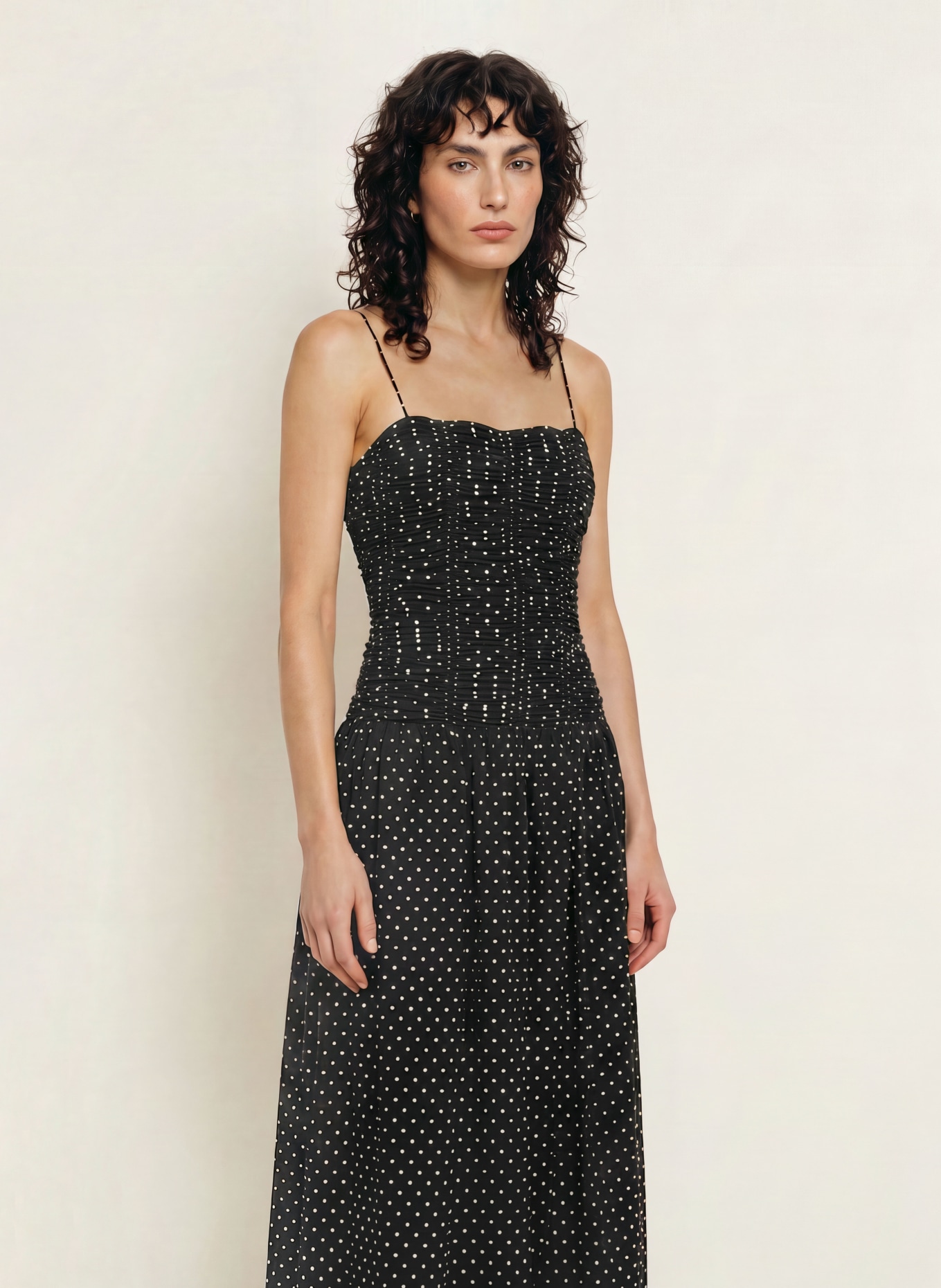 FAITHFULL THE BRAND Kleid MIRA: SCHWARZ / WEISS