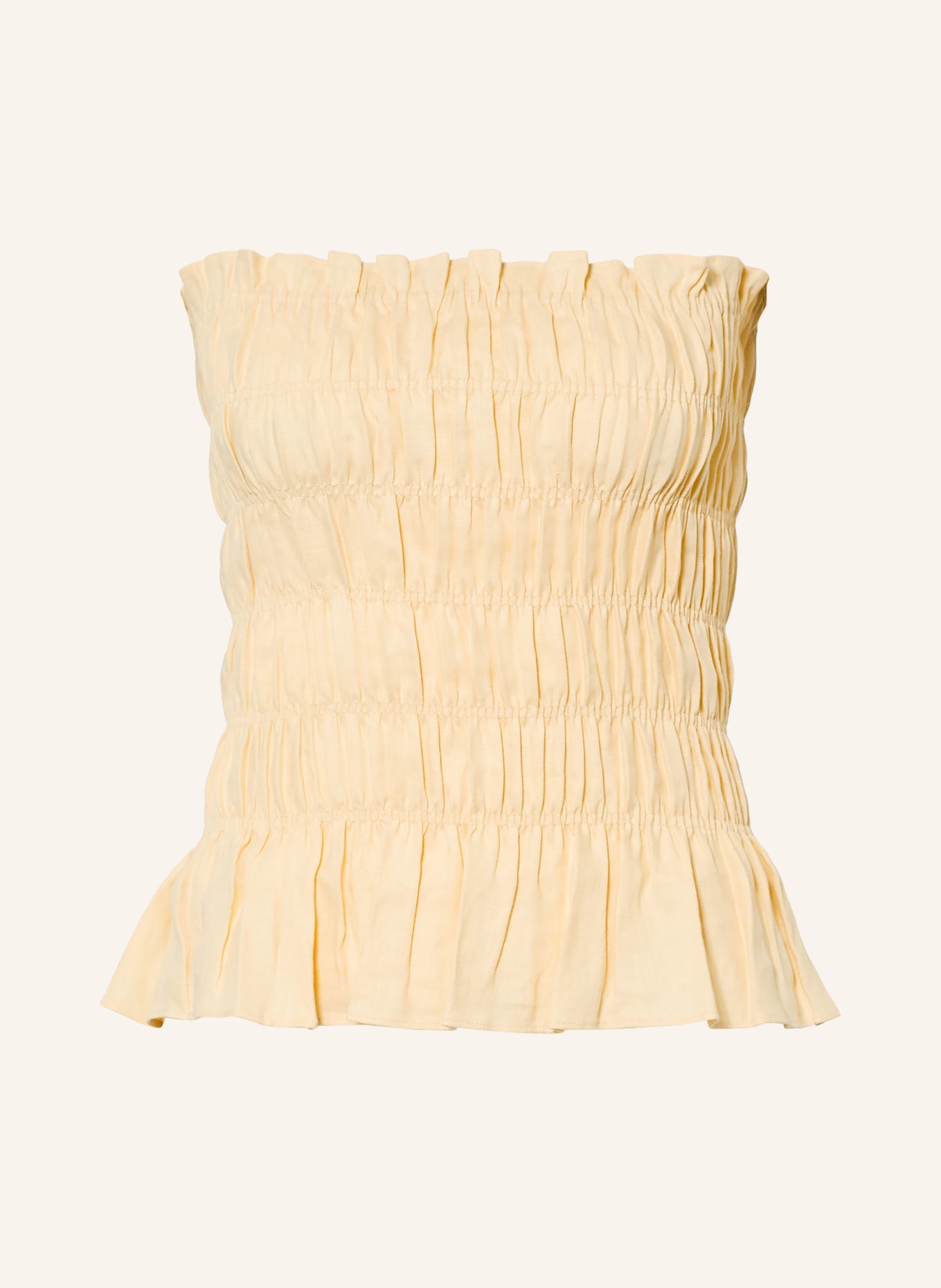 FAITHFULL THE BRAND Off-Shoulder-Top TIERA aus Leinen: HELLGELB