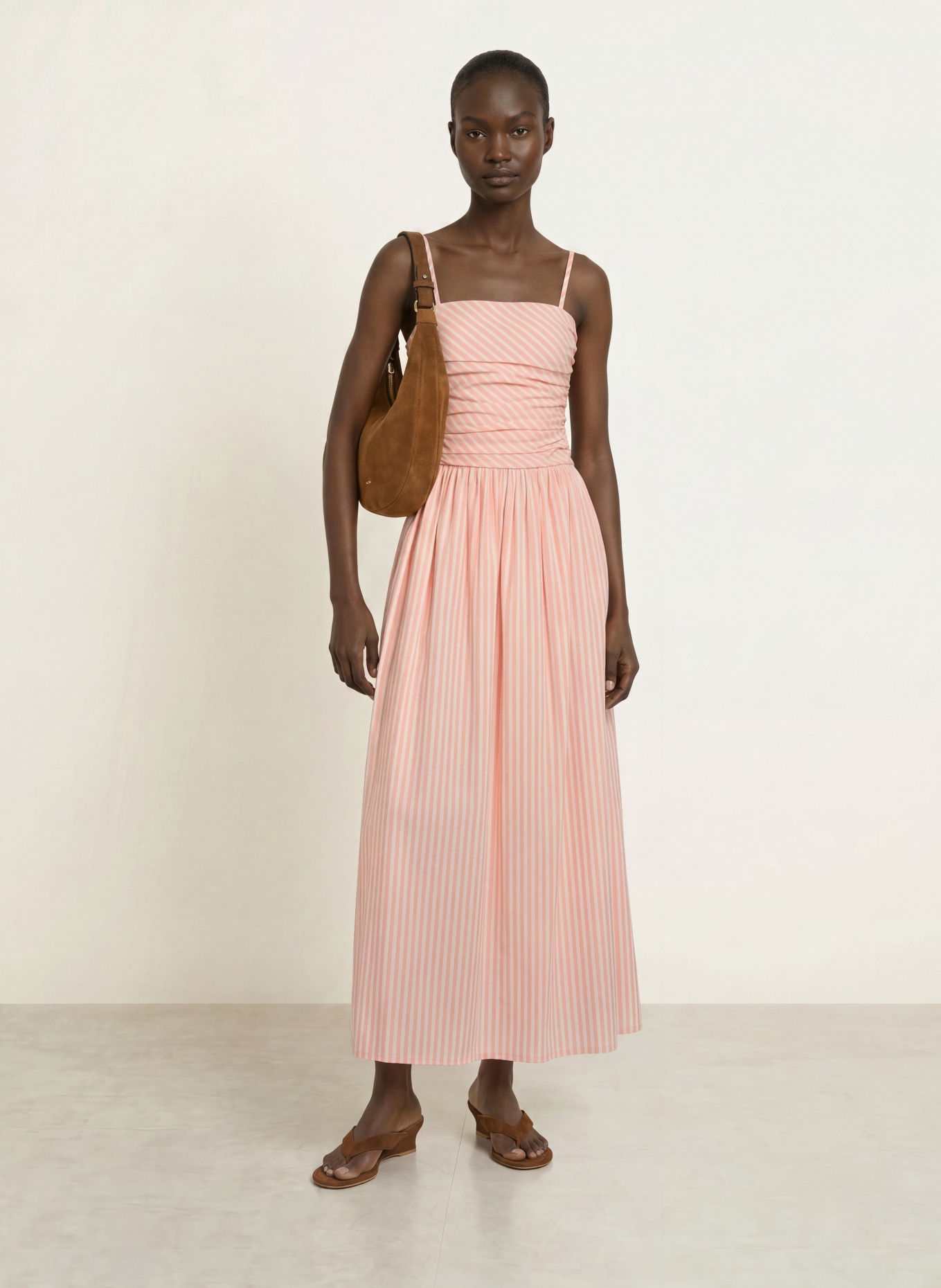 FAITHFULL THE BRAND Jurk PORTLLIGAT: ROSE CLAIR / WIT