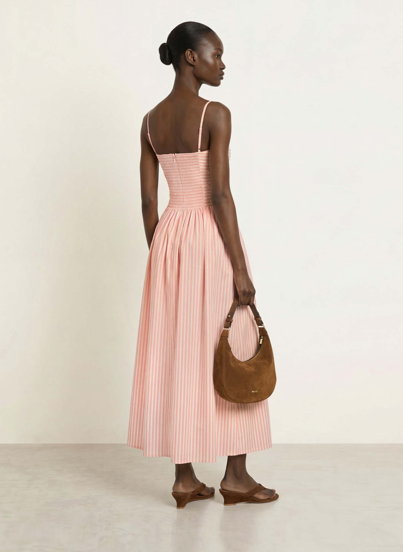 FAITHFULL THE BRAND Jurk PORTLLIGAT: ROSE CLAIR / WIT