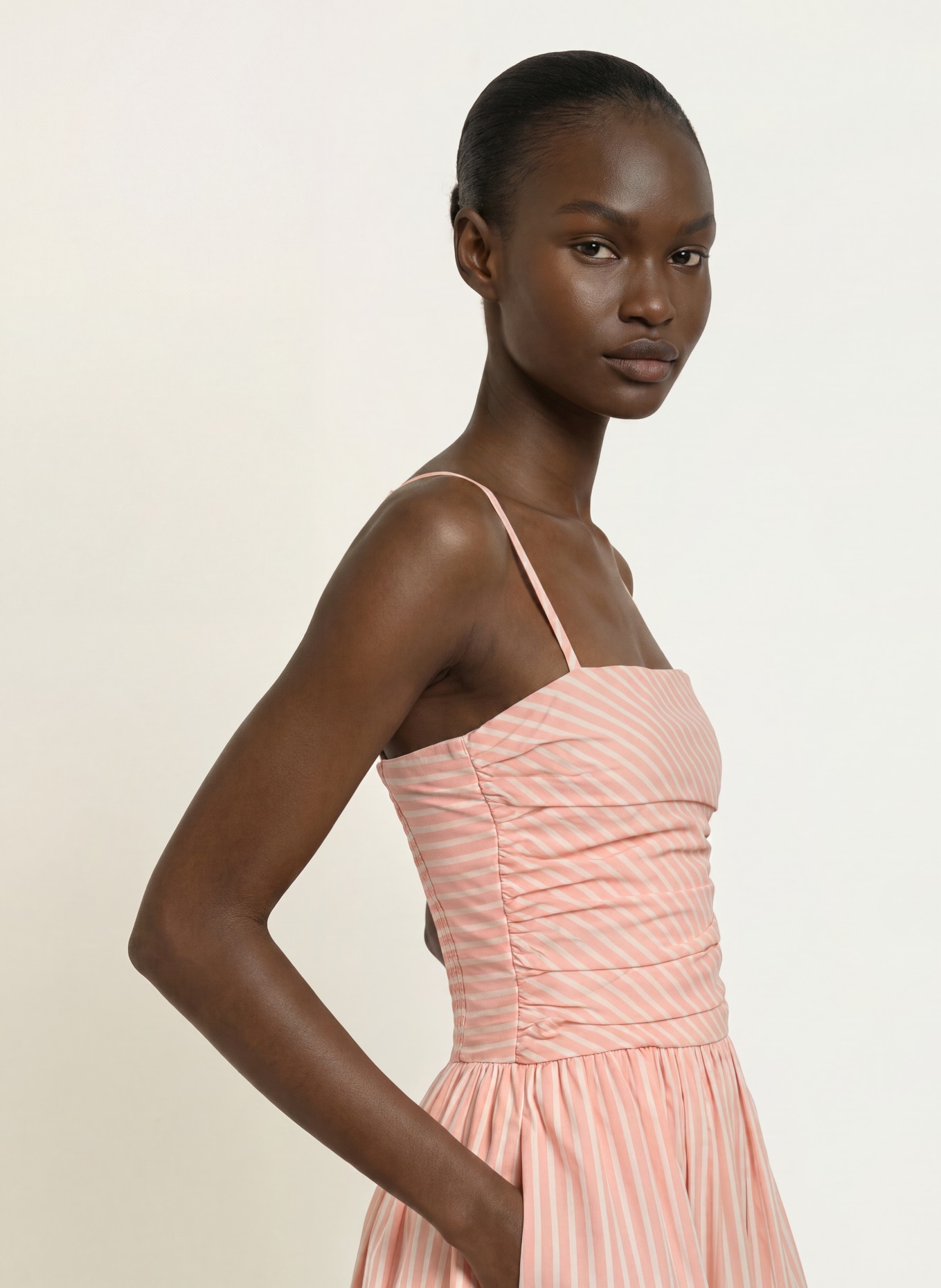 FAITHFULL THE BRAND Jurk PORTLLIGAT: ROSE CLAIR / WIT