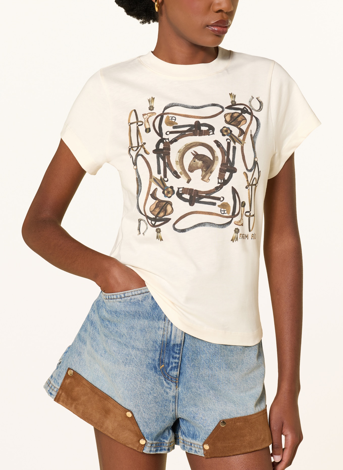 FARM RIO T-shirt: GRÄDDE / MÖRKBRUN / SVART