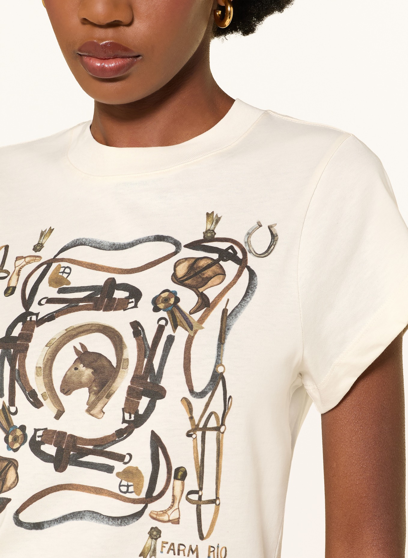 FARM RIO T-shirt: GRÄDDE / MÖRKBRUN / SVART