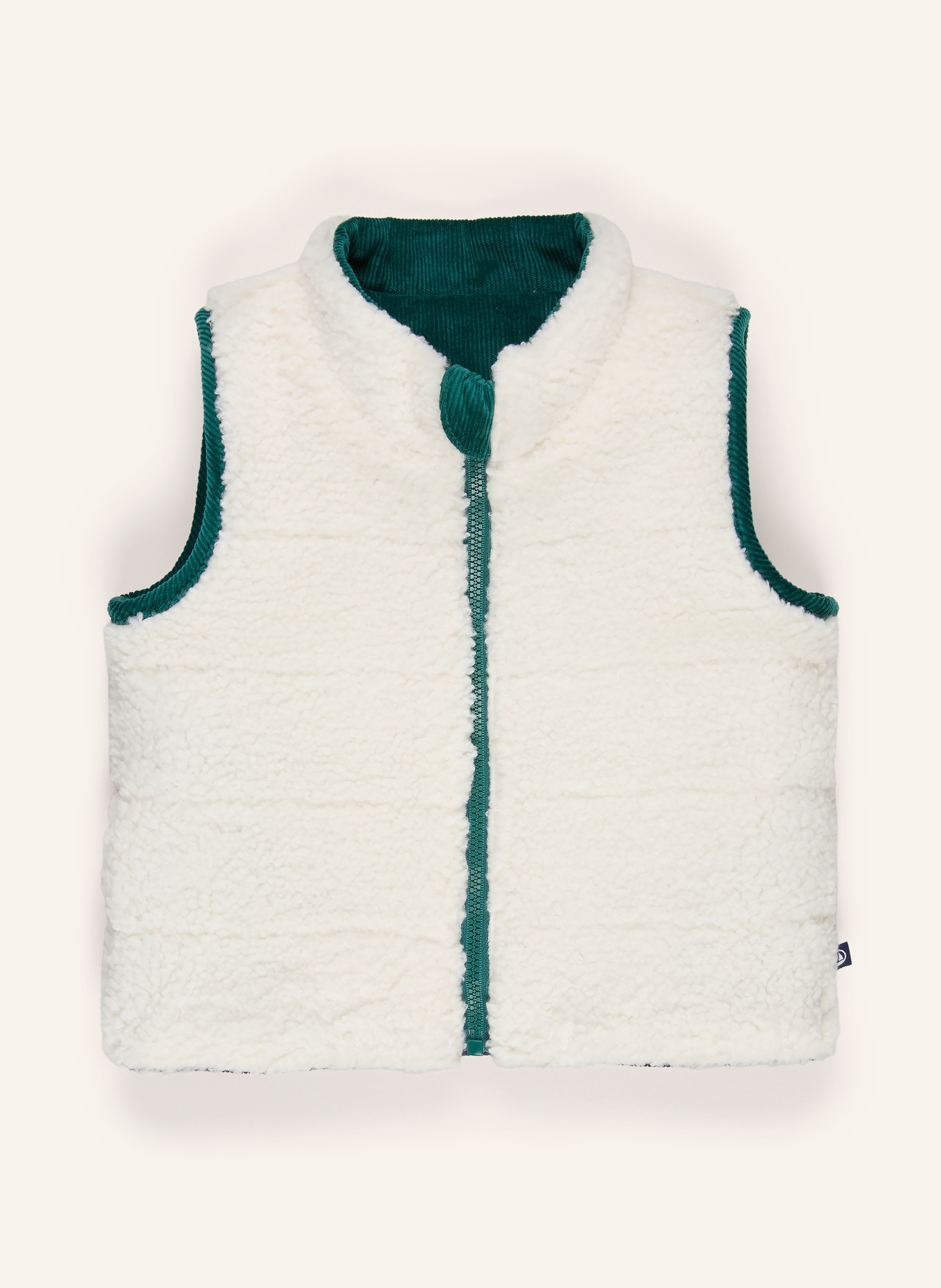 PETIT BATEAU Reversible vest: BLUE / GREEN / WHITE