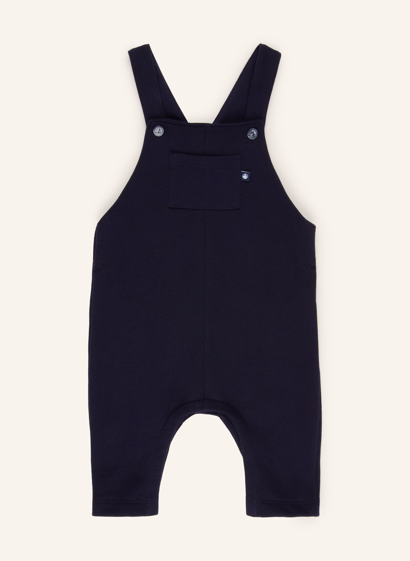 PETIT BATEAU Latzhose aus Jersey: DUNKELBLAU