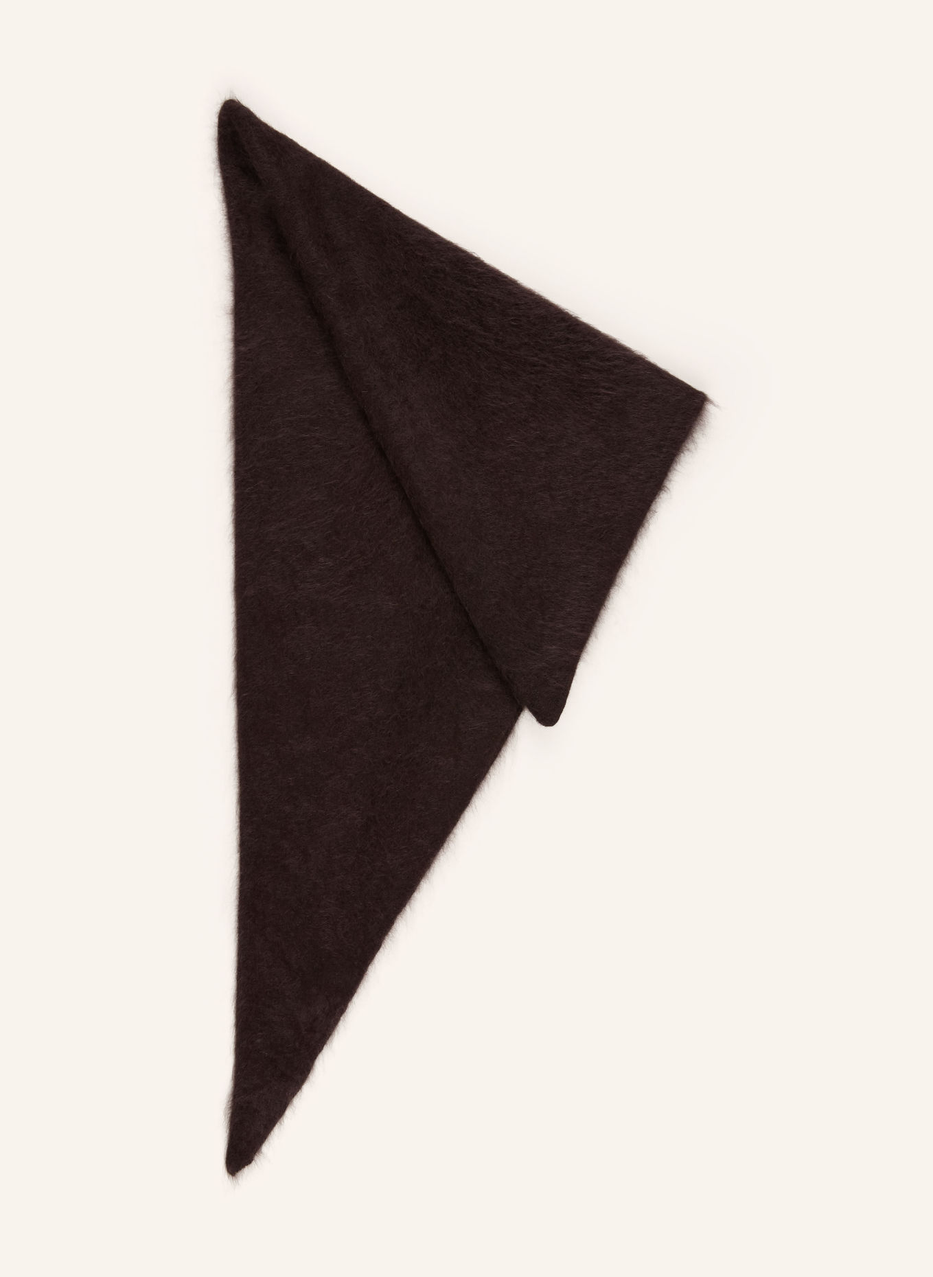(THE MERCER) N.Y. Dreieckstuch aus Cashmere: DUNKELBRAUN