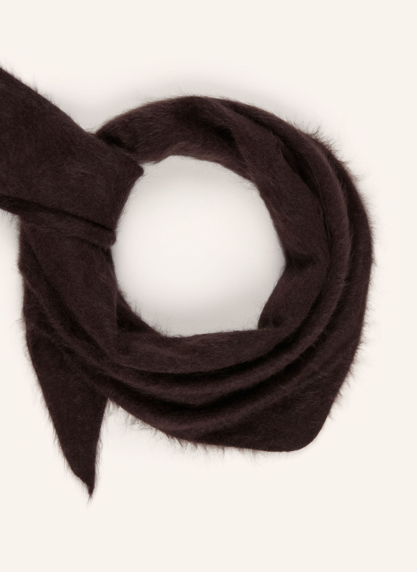 (THE MERCER) N.Y. Dreieckstuch aus Cashmere: DUNKELBRAUN