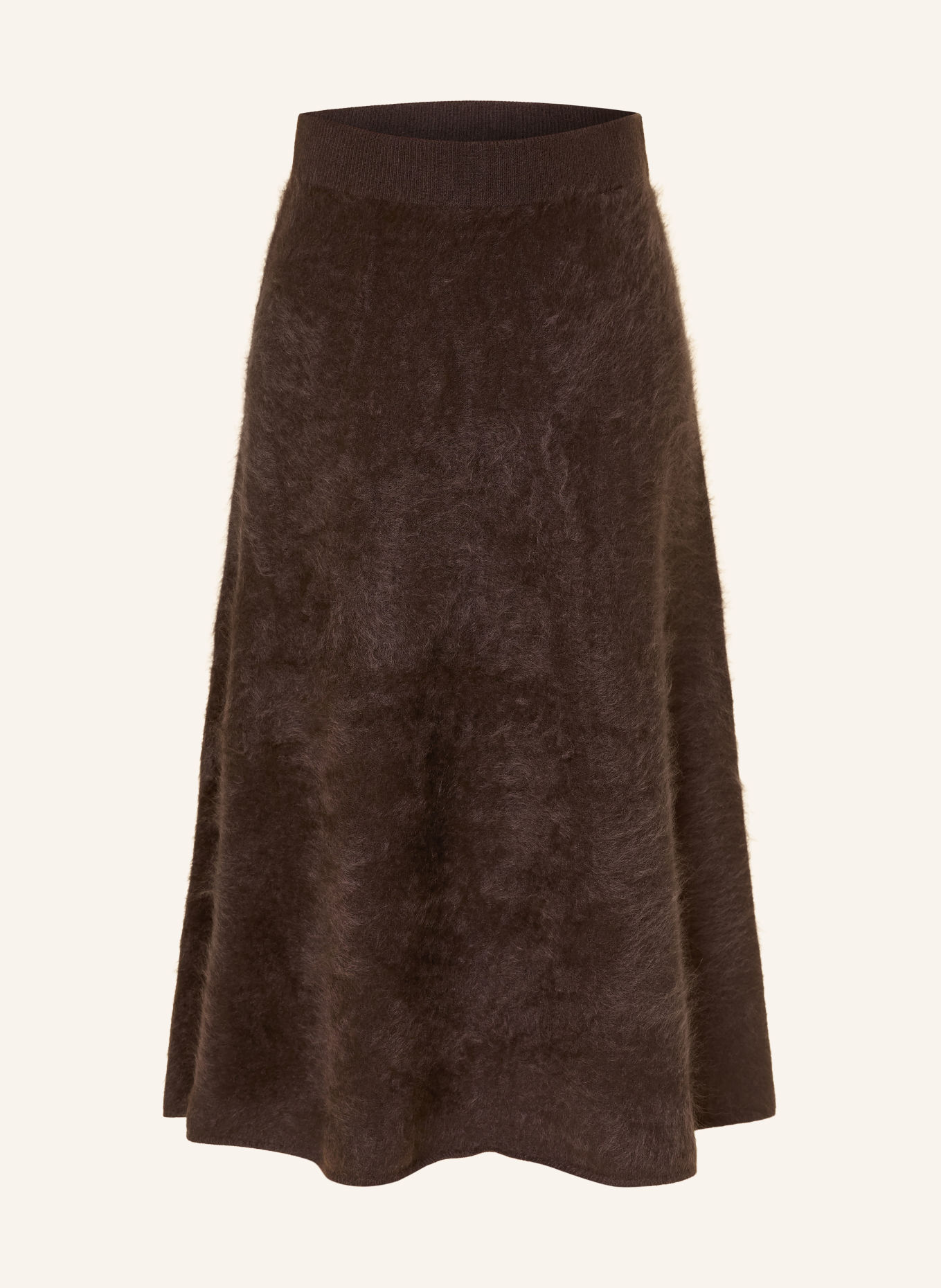 (THE MERCER) N.Y. Cashmere knit skirt: DARK BROWN
