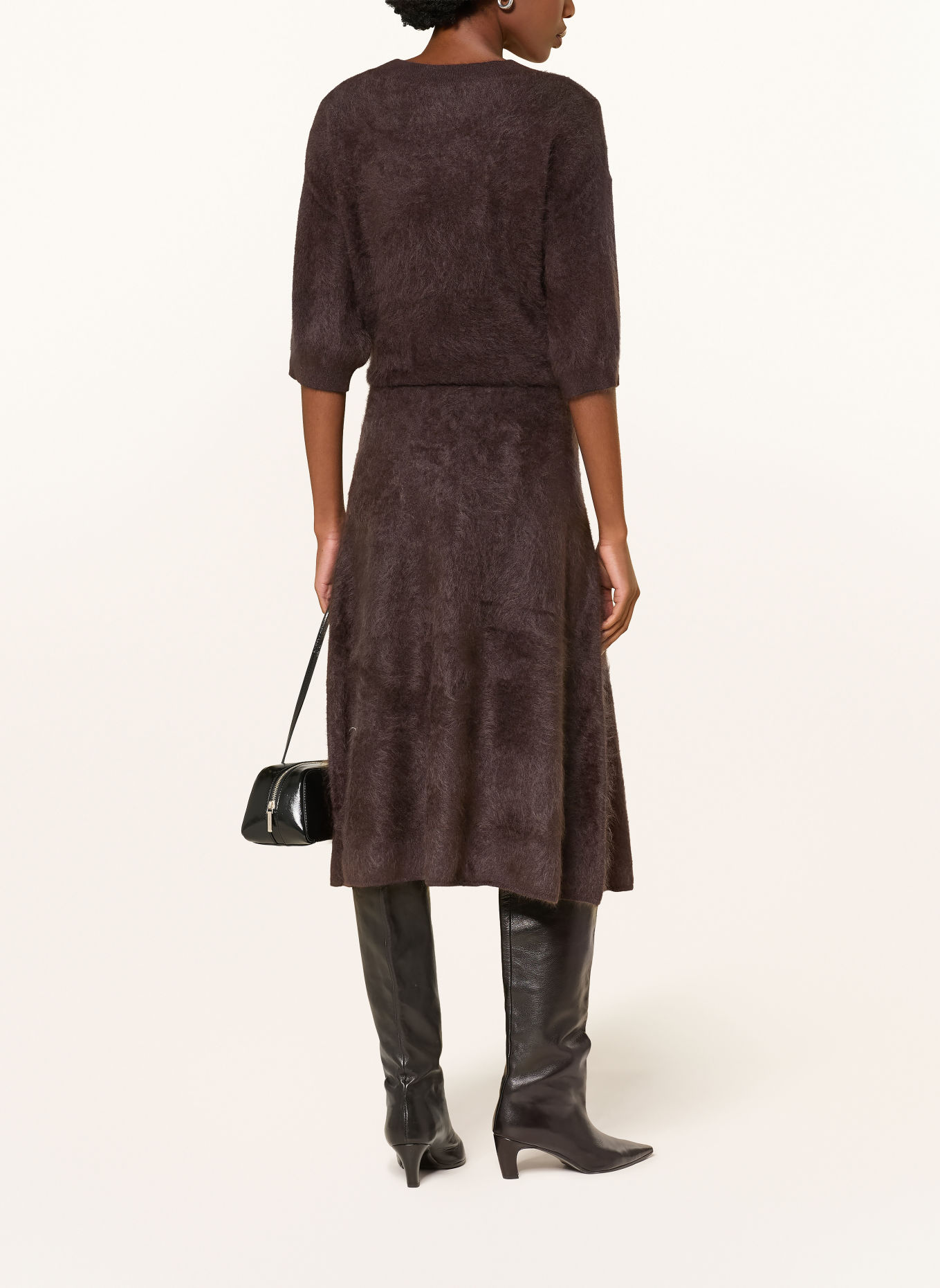 (THE MERCER) N.Y. Cashmere knit skirt: DARK BROWN