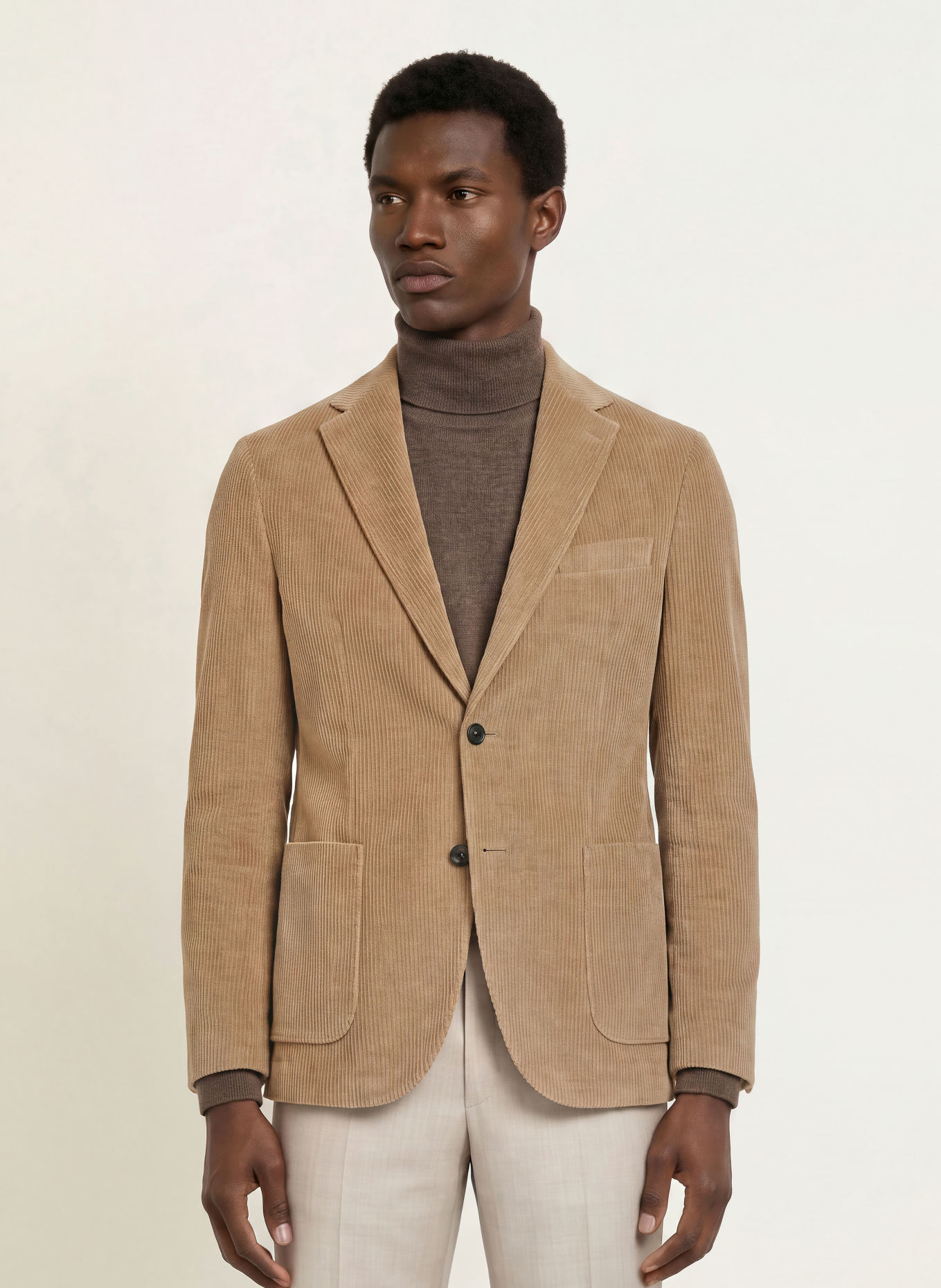 CIRCOLO 1901 Veste en velours côtelé coupe slim: BEIGE