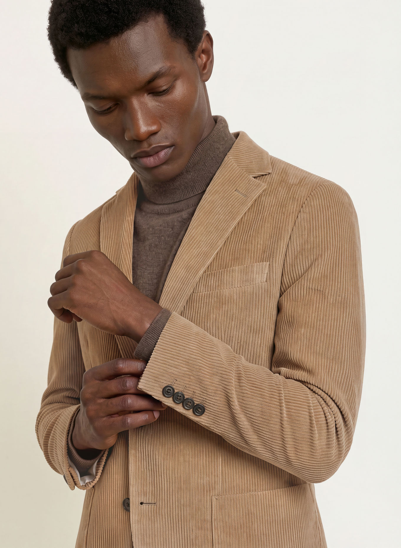 CIRCOLO 1901 Veste en velours côtelé coupe slim: BEIGE