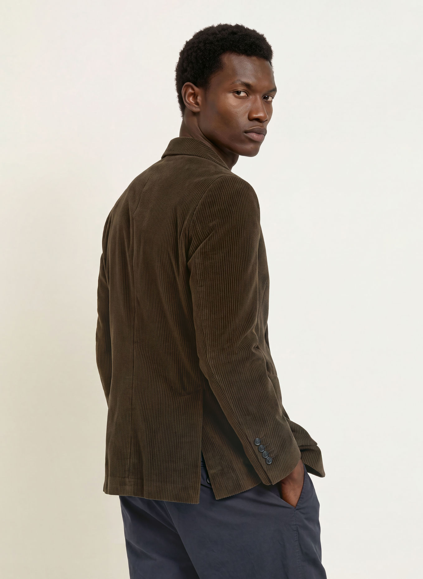 CIRCOLO 1901 Veste en velours côtelé coupe slim: GROEN