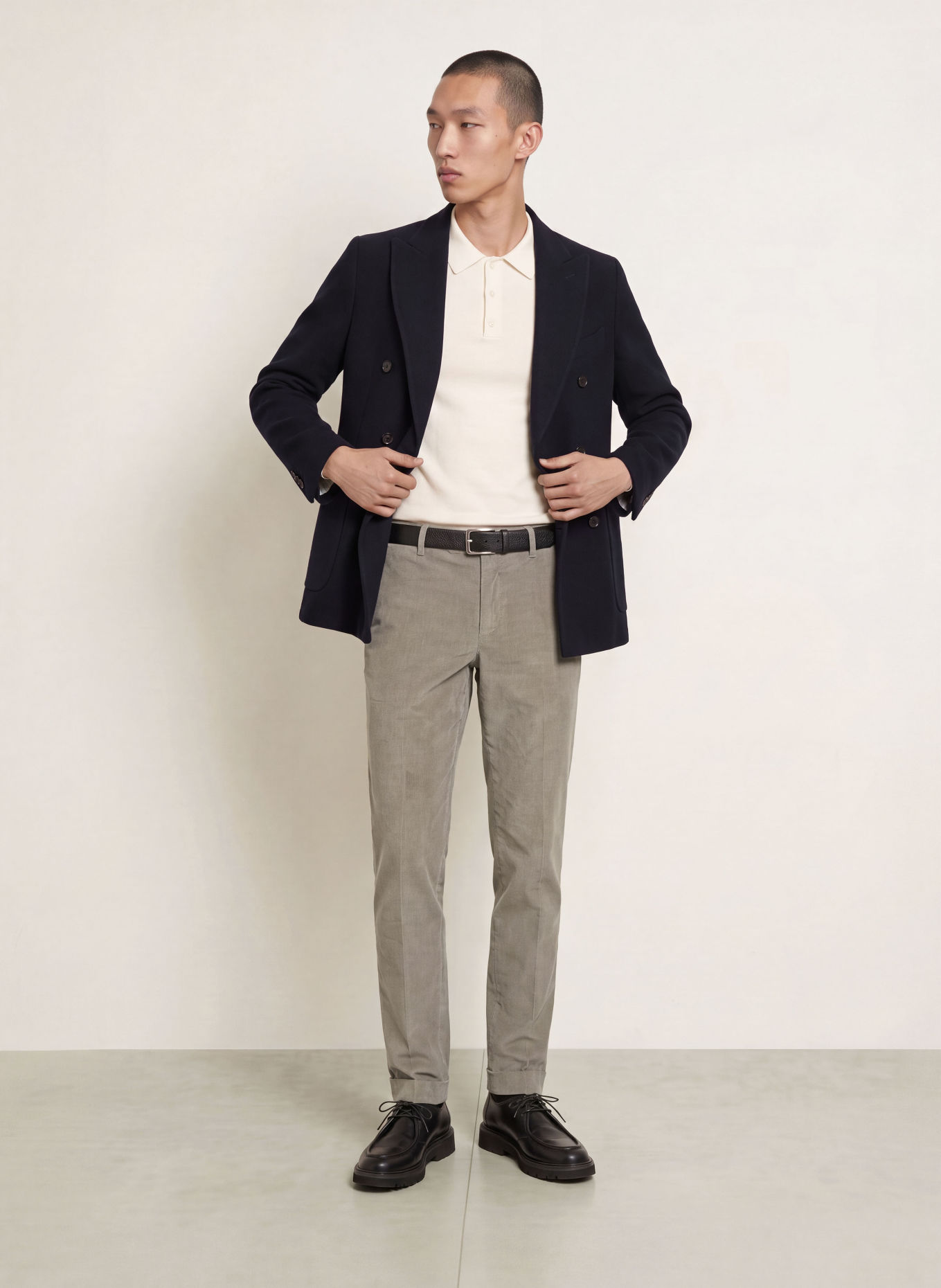 CIRCOLO 1901 Veston slim fit en laine mérinos: BLEU FONCÉ