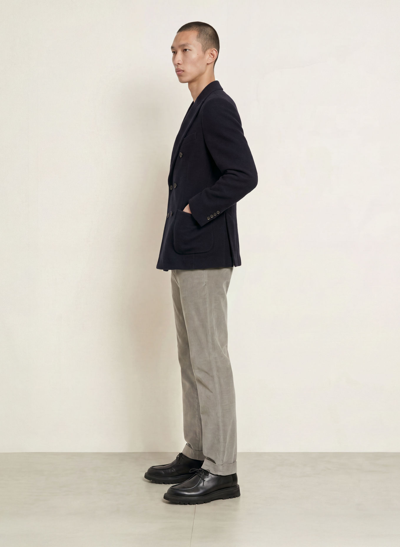 CIRCOLO 1901 Veston slim fit en laine mérinos: BLEU FONCÉ