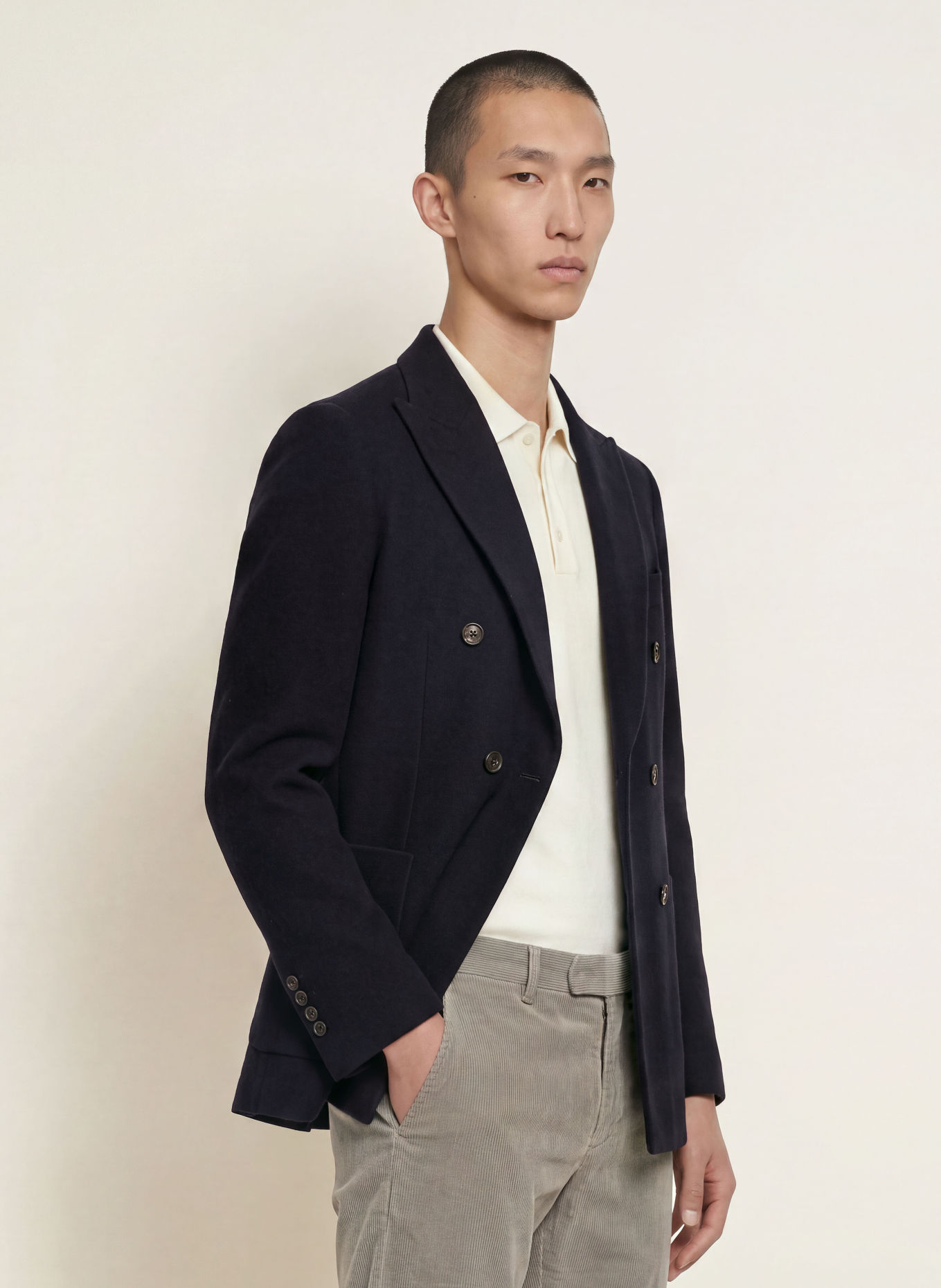 CIRCOLO 1901 Veston slim fit en laine mérinos: BLEU FONCÉ