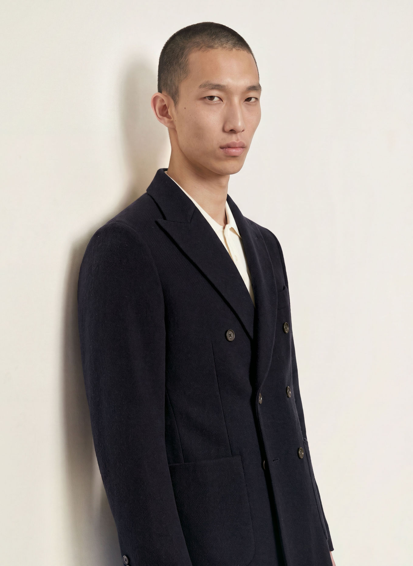 CIRCOLO 1901 Veston slim fit en laine mérinos: BLEU FONCÉ