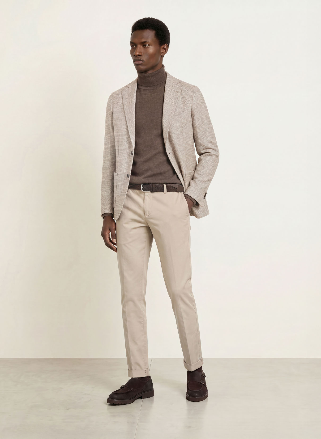 CIRCOLO 1901 Slim-Fit Jersey Blazer: BEIGE