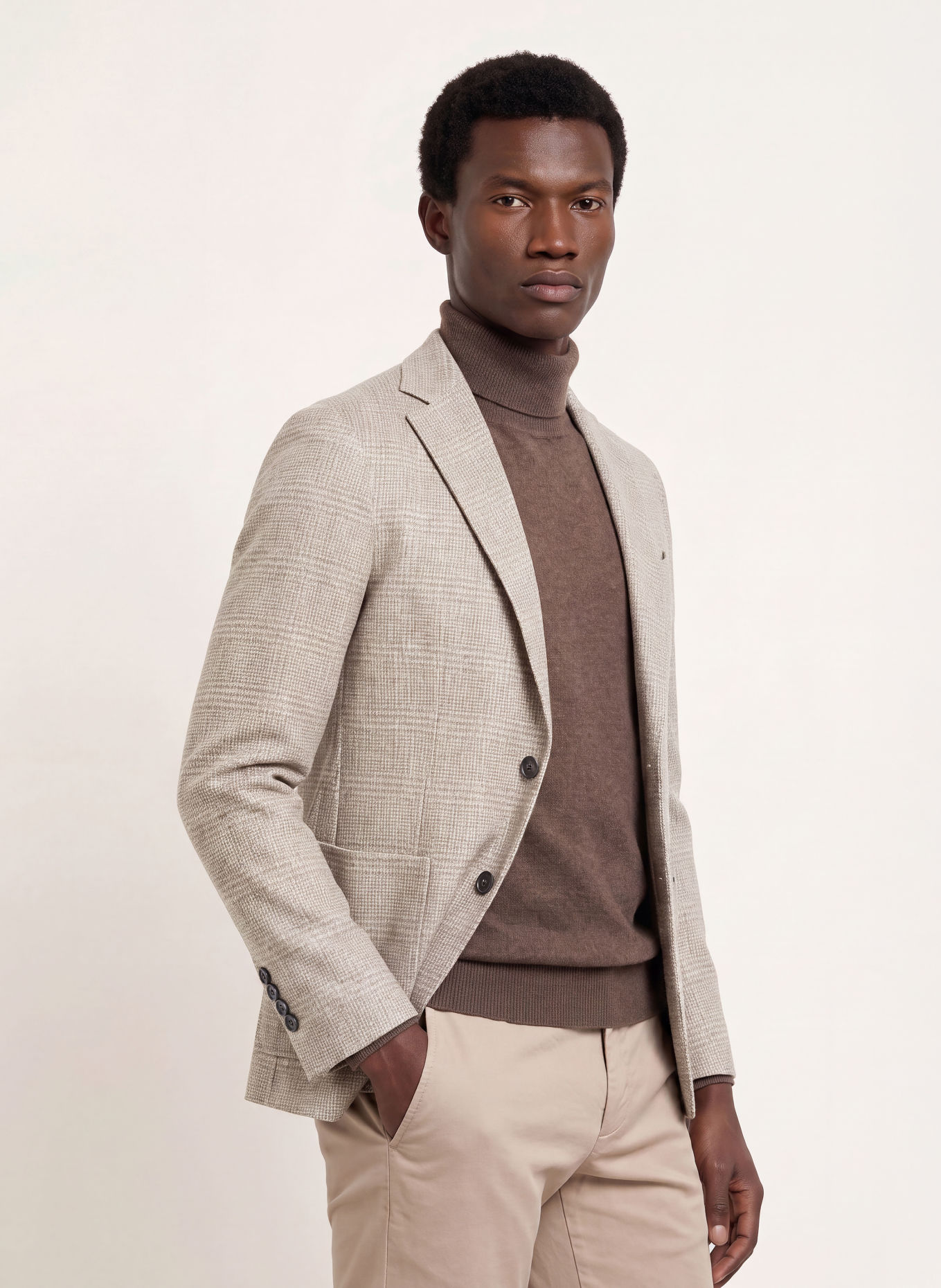 CIRCOLO 1901 Slim-Fit Jersey Blazer: BEIGE