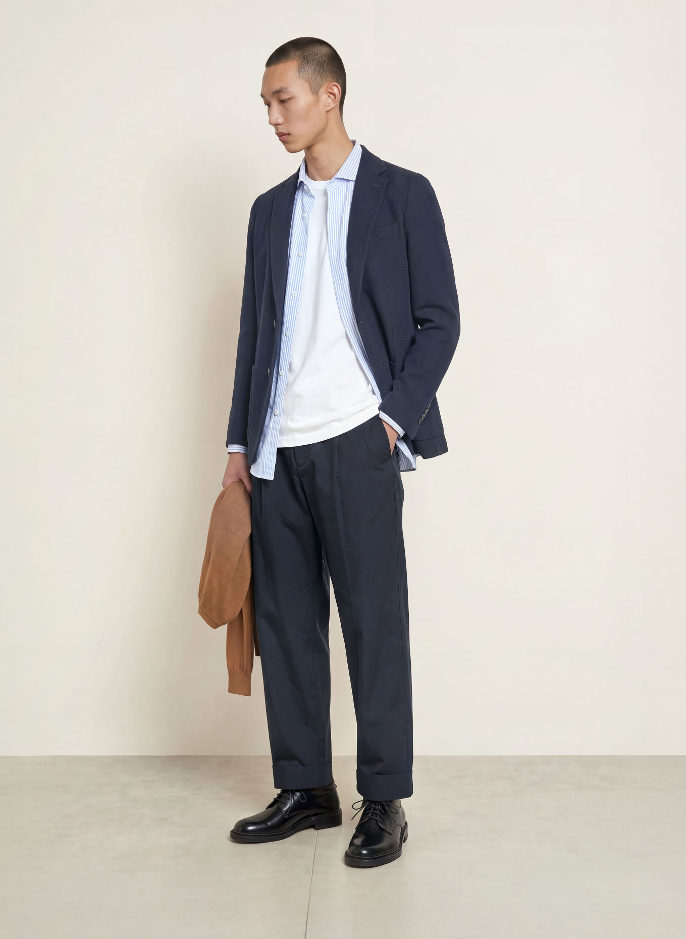 CIRCOLO 1901 Slim-Fit Jersey Blazer: DARK BLUE